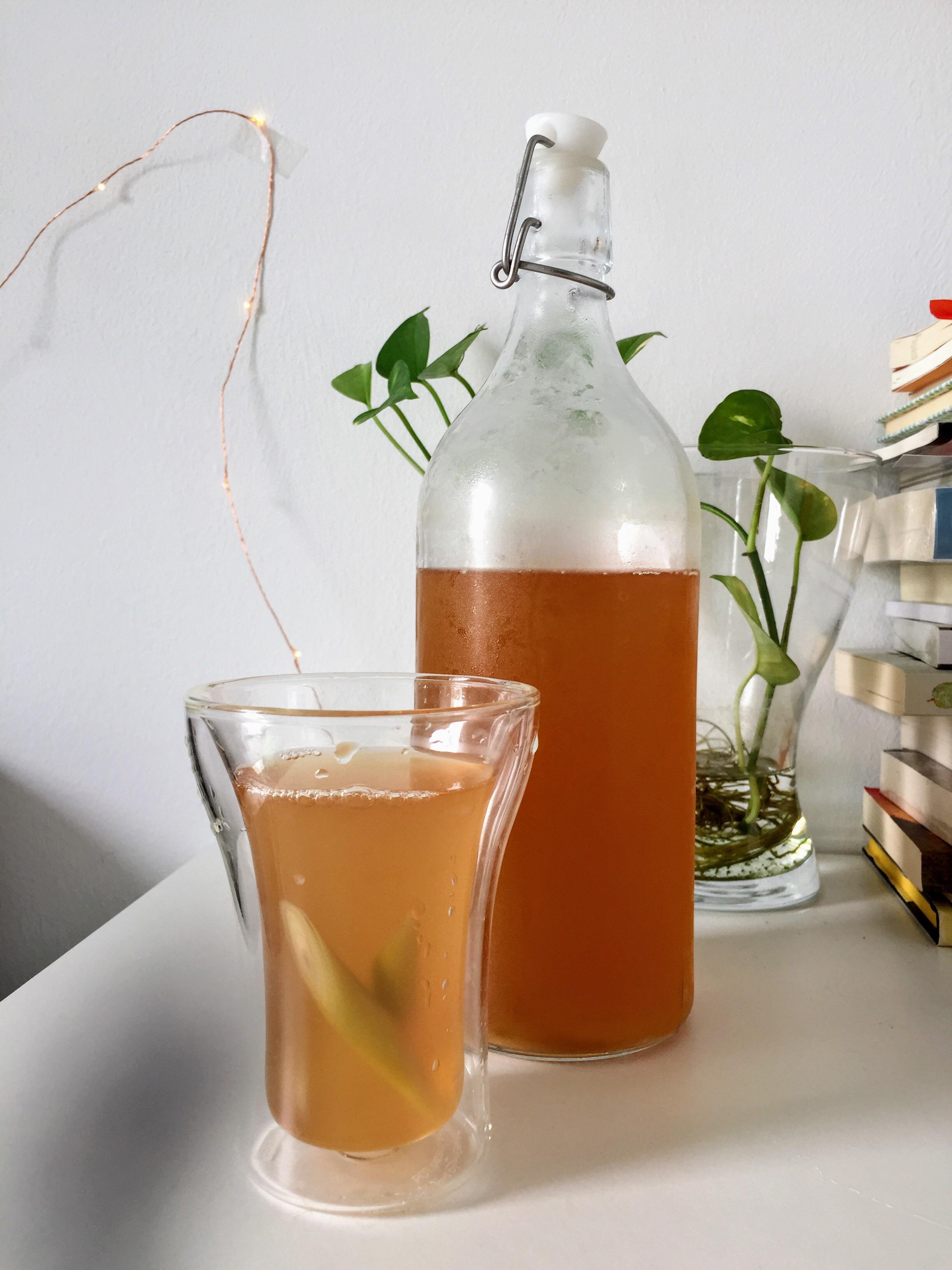 Lemongrass ginger kombucha 2F Kombucha