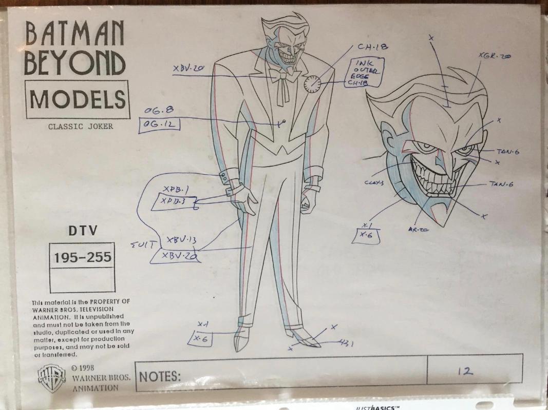 Batman Beyond Return of the Joker Classic Joker model sheet