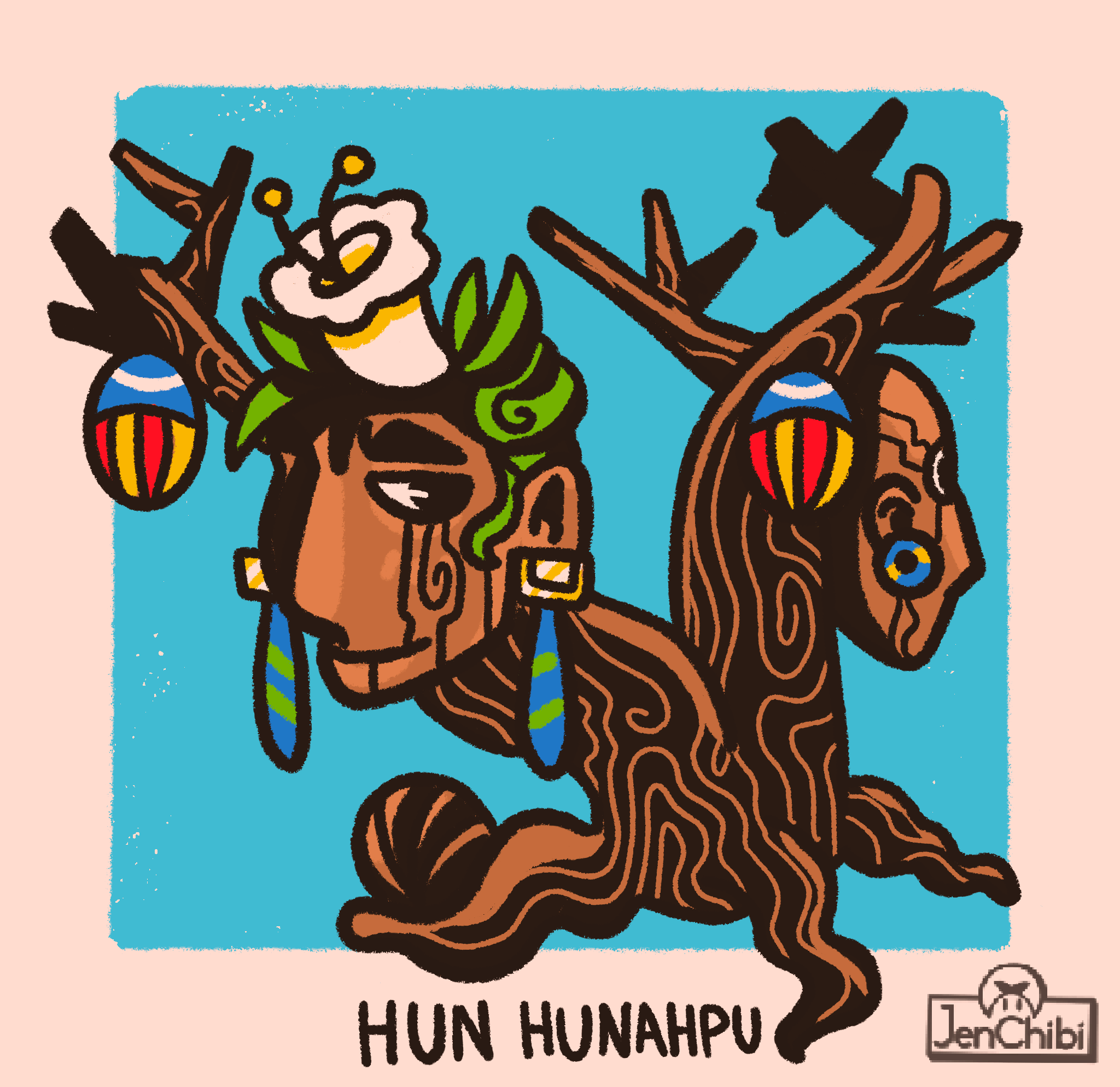 HunHunahpú, dios maya de la fertilidad y del juego de pelota, y padre