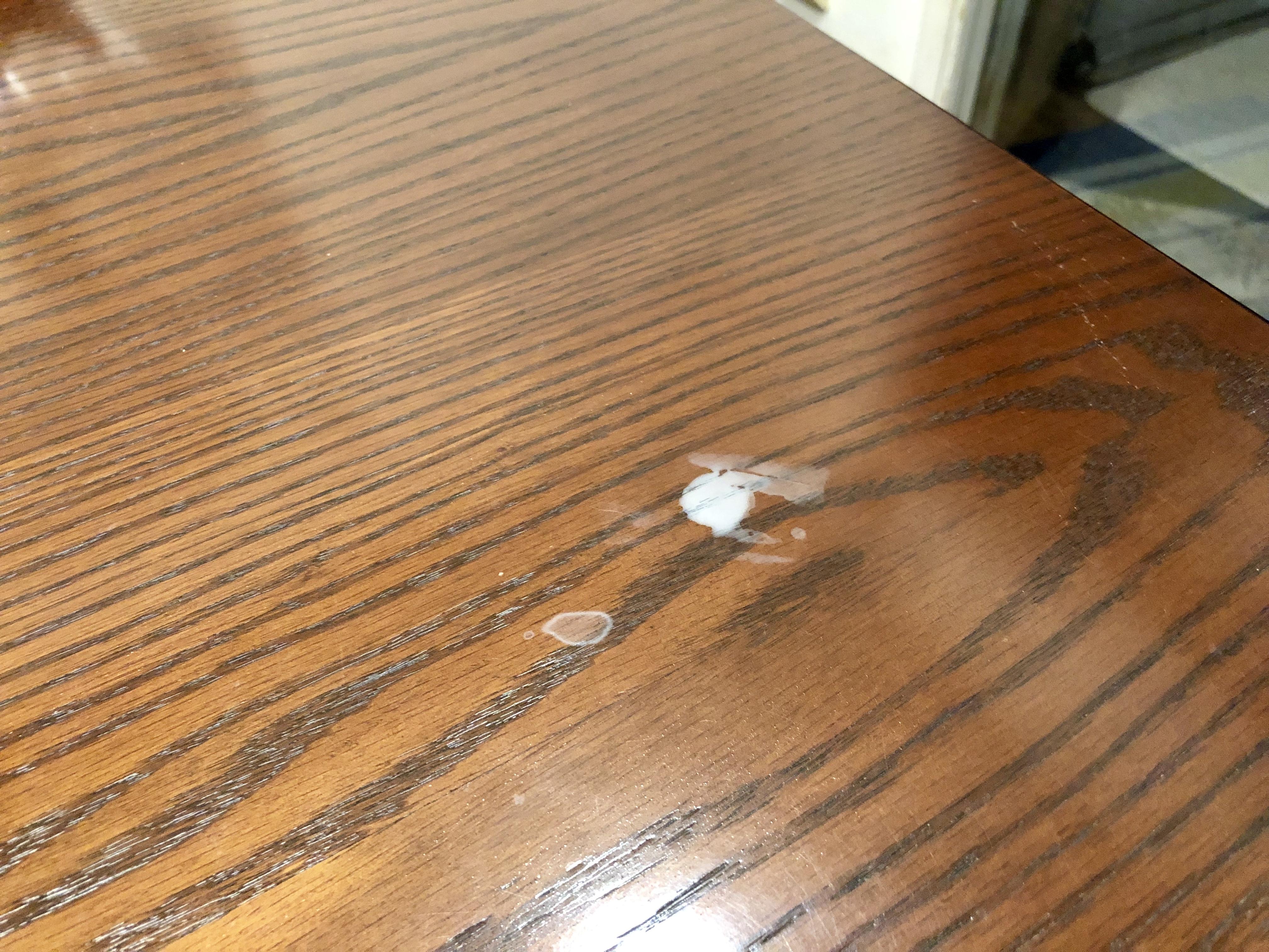 Dropped Nail Polish Remover on Beautiful Table, Is there a way to fix