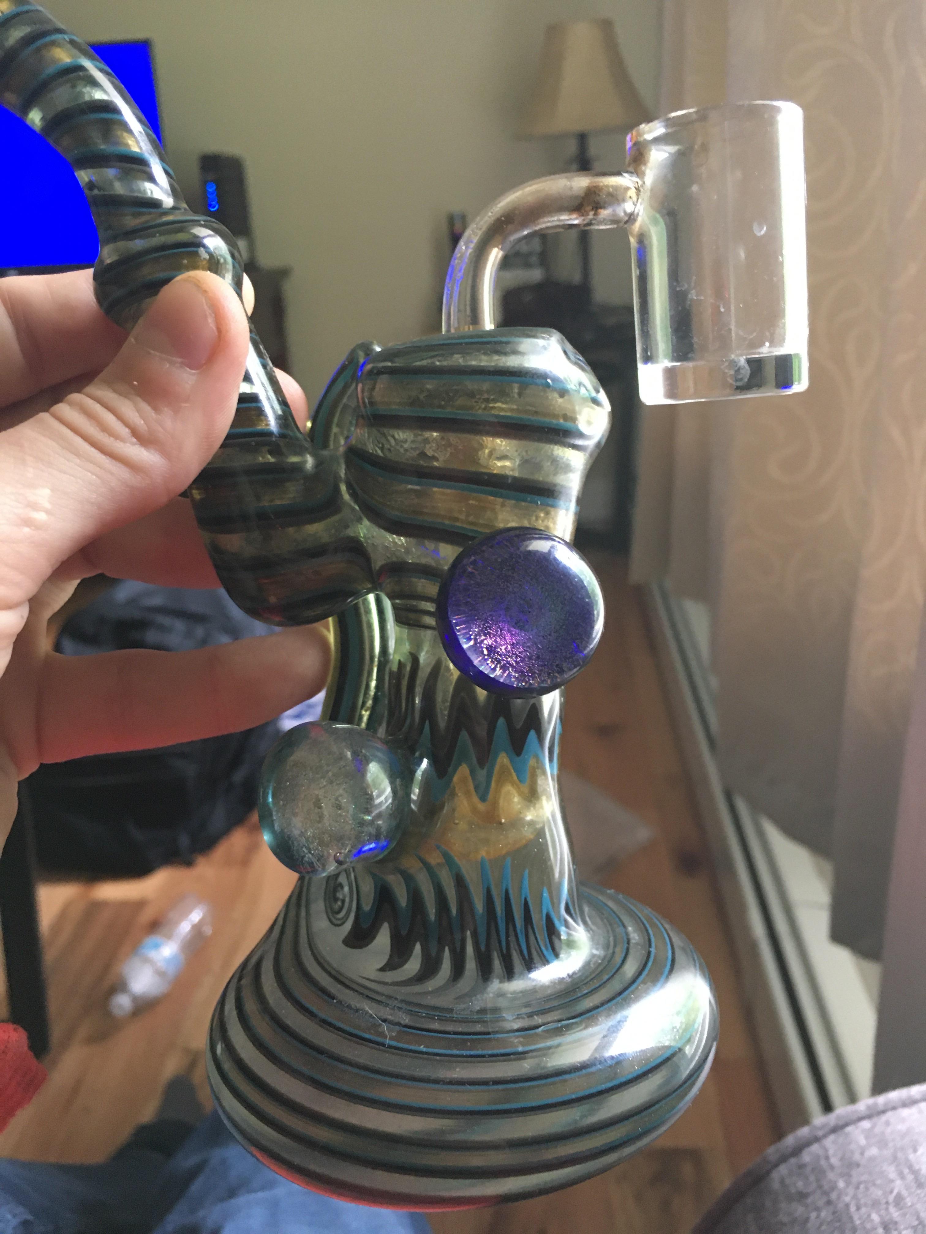 Old school bubbler meets dab nail r/glassheads