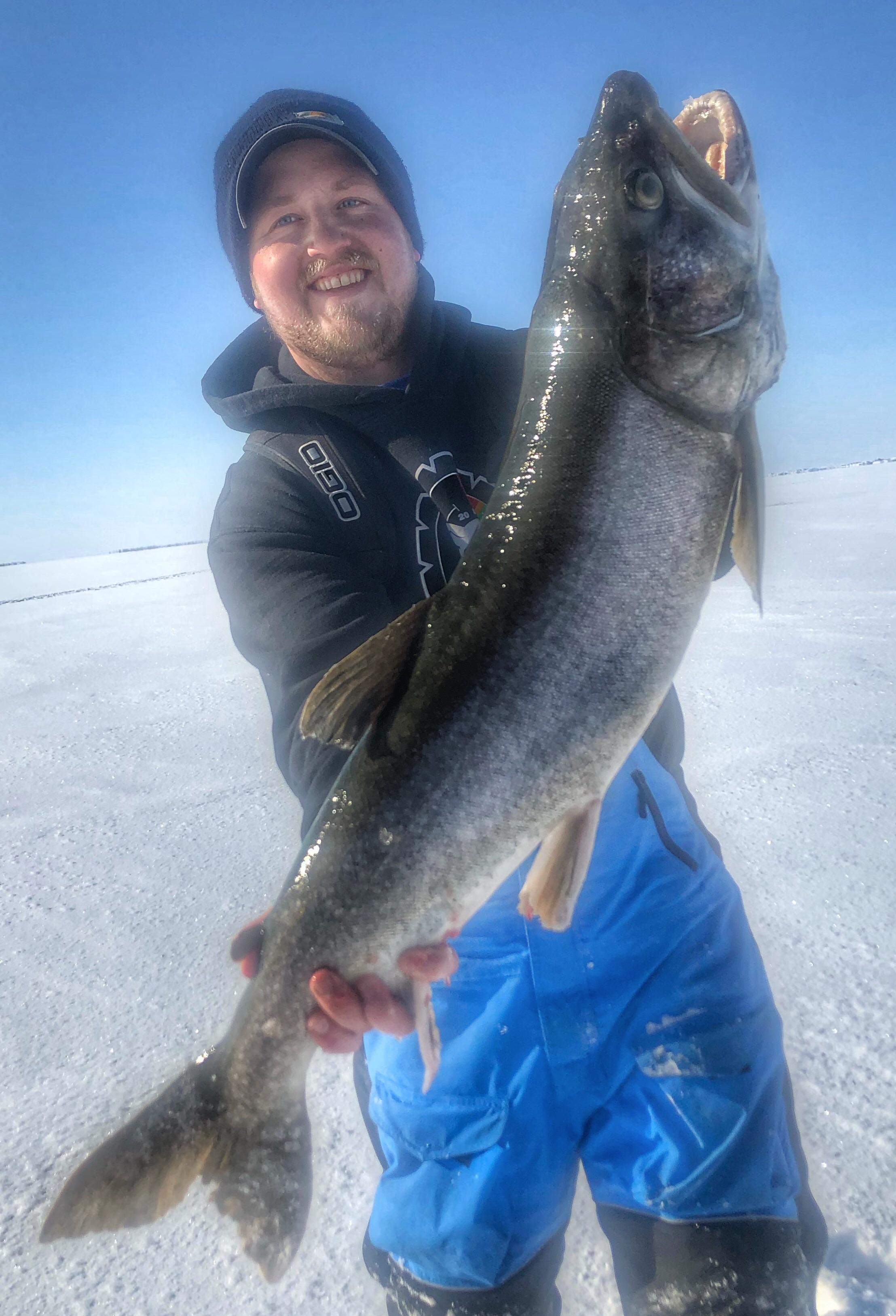 First Lake Trout through the ice! YouTube video linked below r/IceFishing