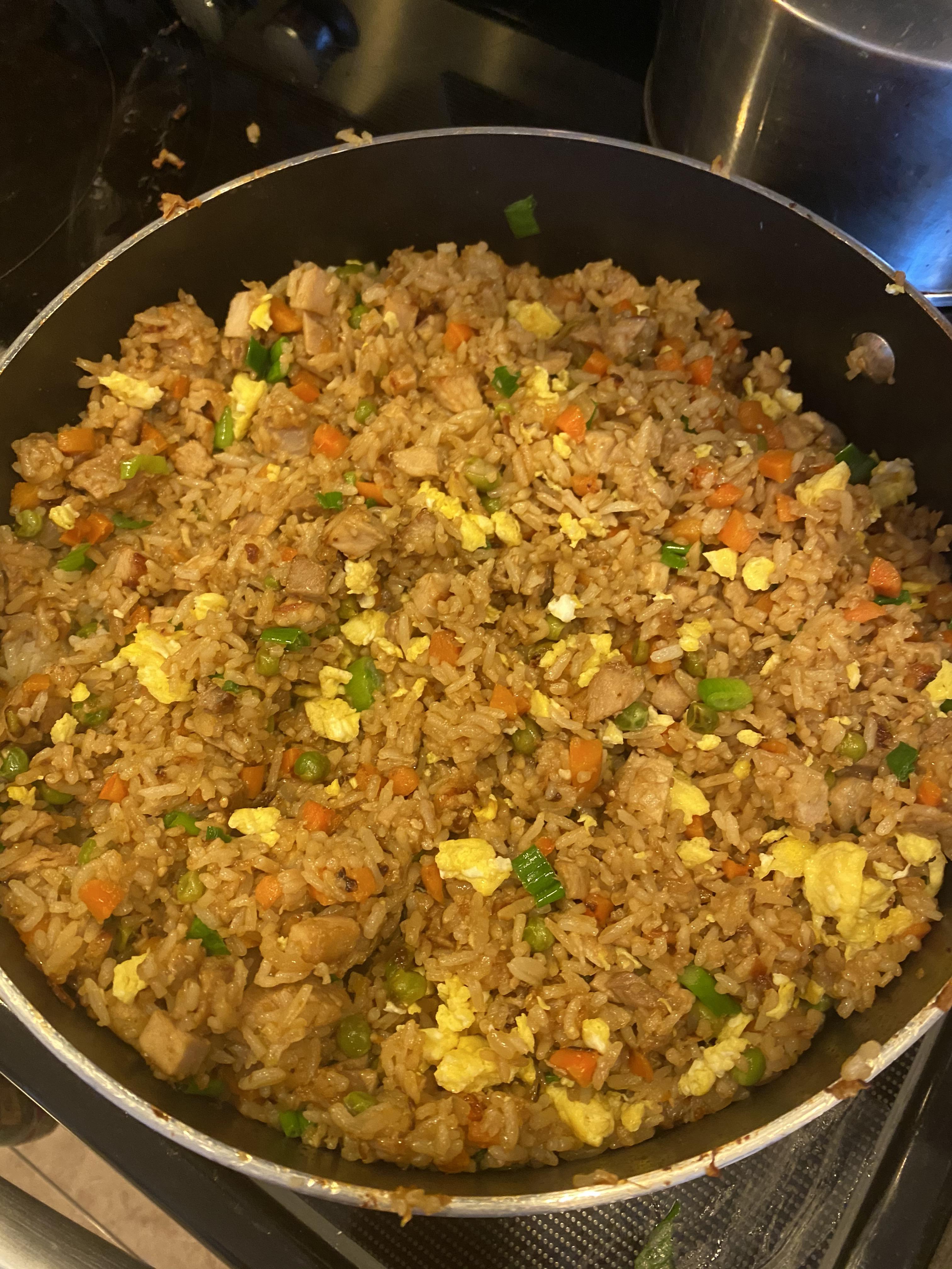 Dinner—homemade pork fried rice FoodPorn