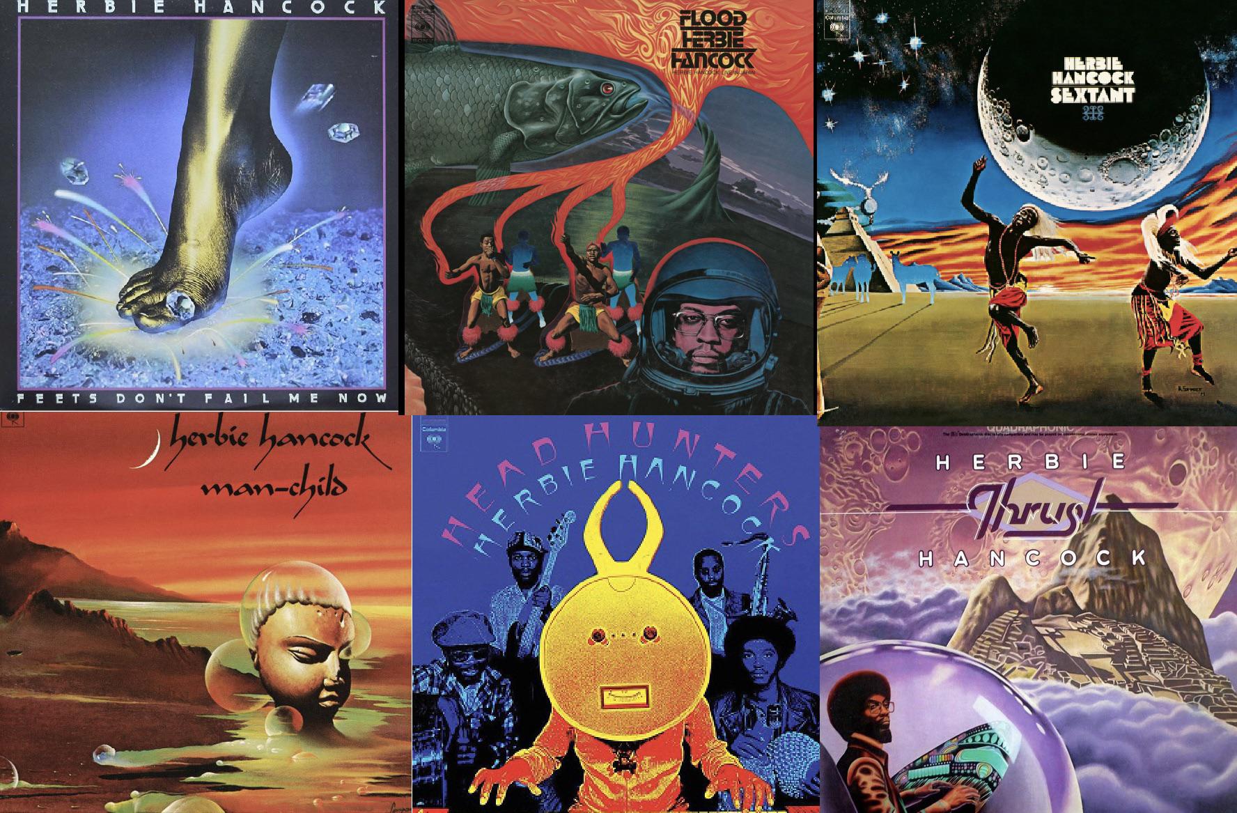 I love Herbie Hancock's fusion album covers so much 😭😭😭 r/Jazz