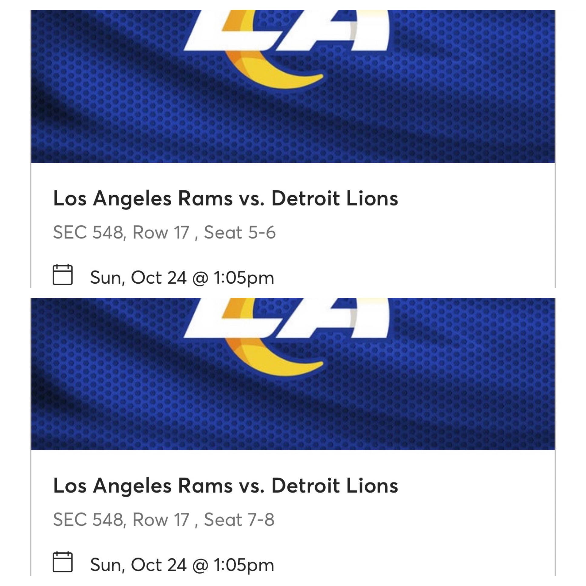 My first Lions game in LA with my wife and some friends. Wife will be