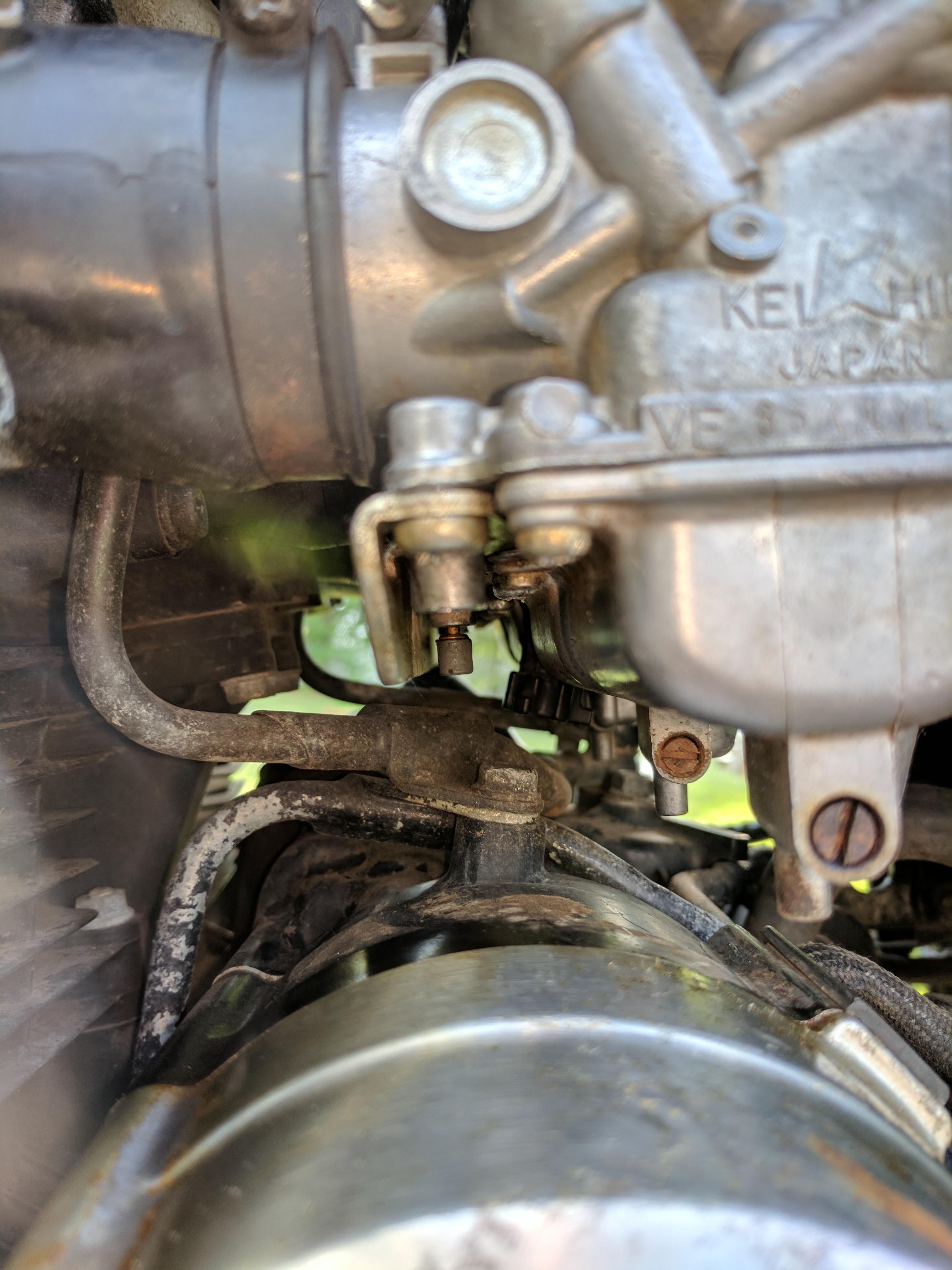 Missing screw in bottom of carburetor. Could anyone identify? r