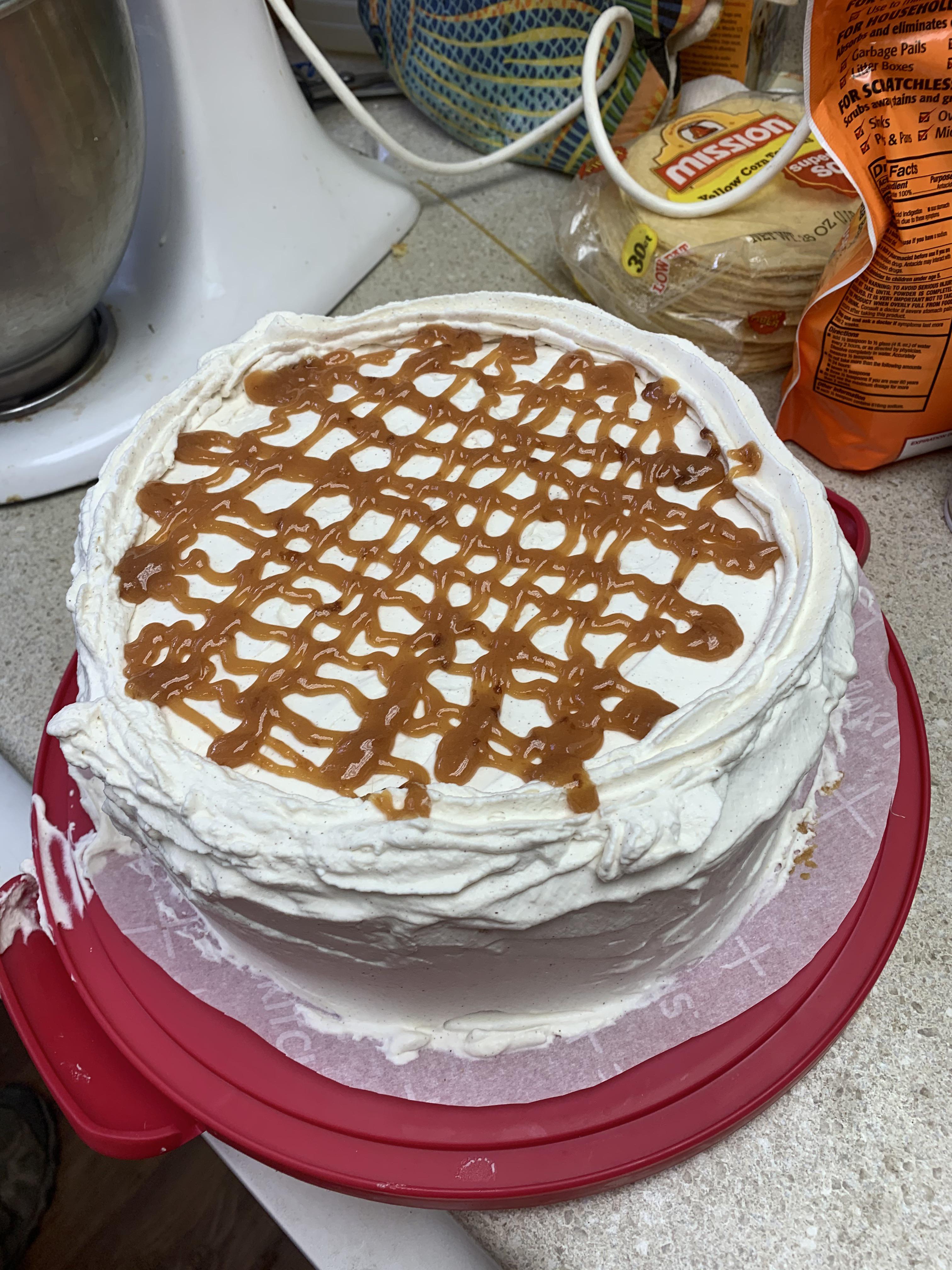 DELICIOUS tres leches cake which I made for my husbands birthday this