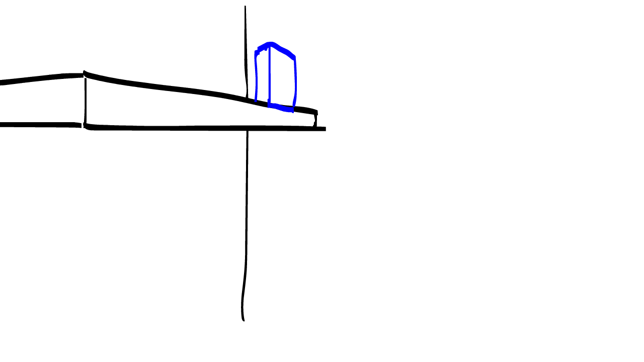 Brick falling from the shelf, Simple character laughing(feedback