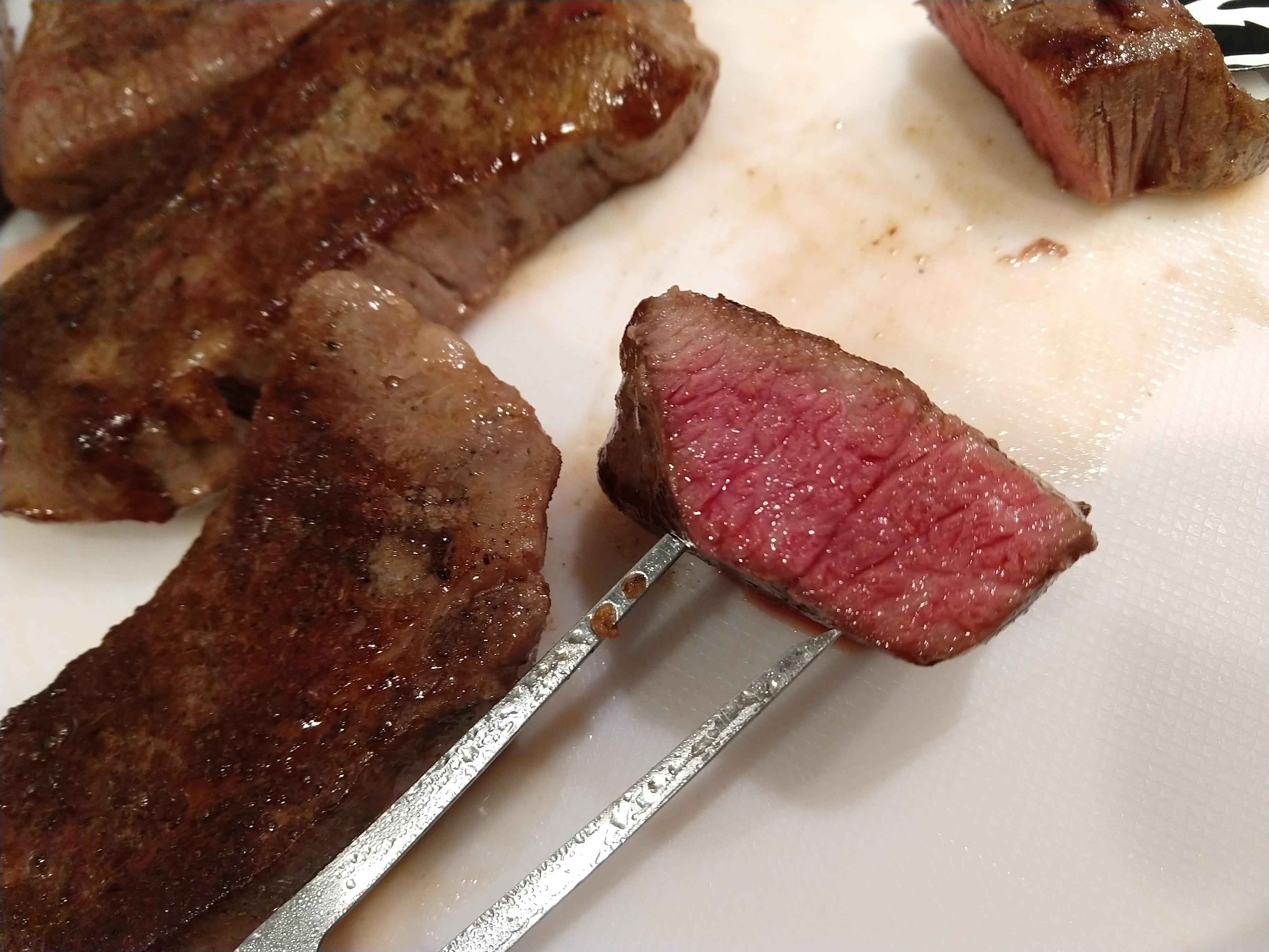 TriTip Steaks 139.5° F for 40 min, then turned down to 133°F for 20