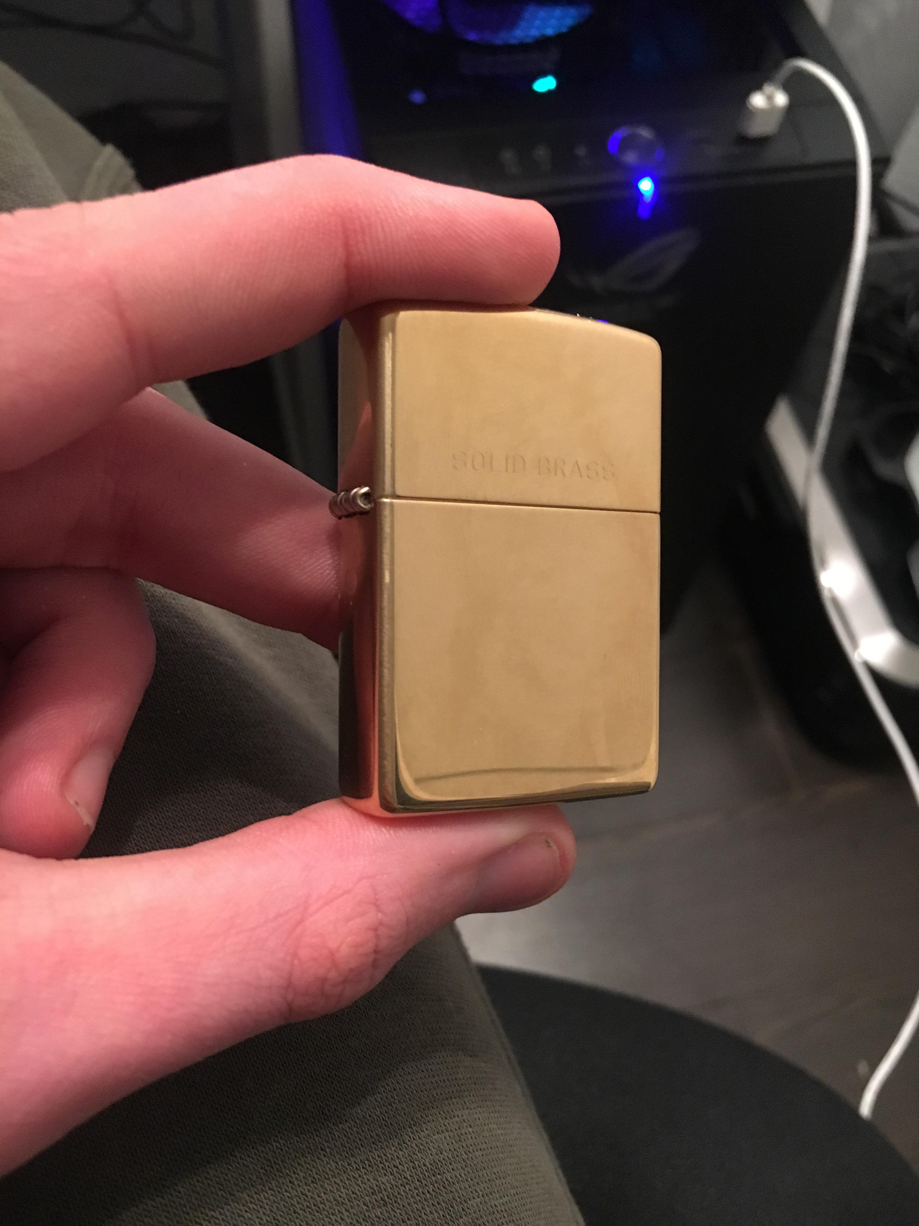 New Zippo Day! High Polished Solid Brass from October 2018 r/Zippo