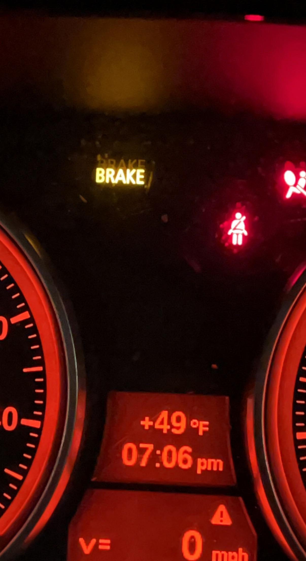 Brake light came on because of wheel speed sensor. Replaced the sensor