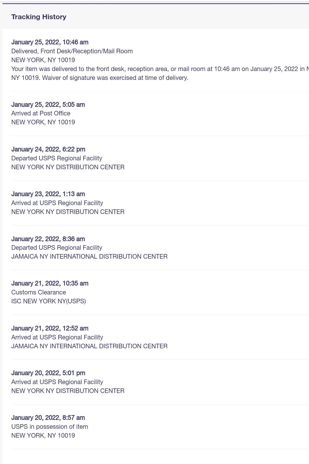 What has happened here? My parcel was meant to be delivered to NZ but