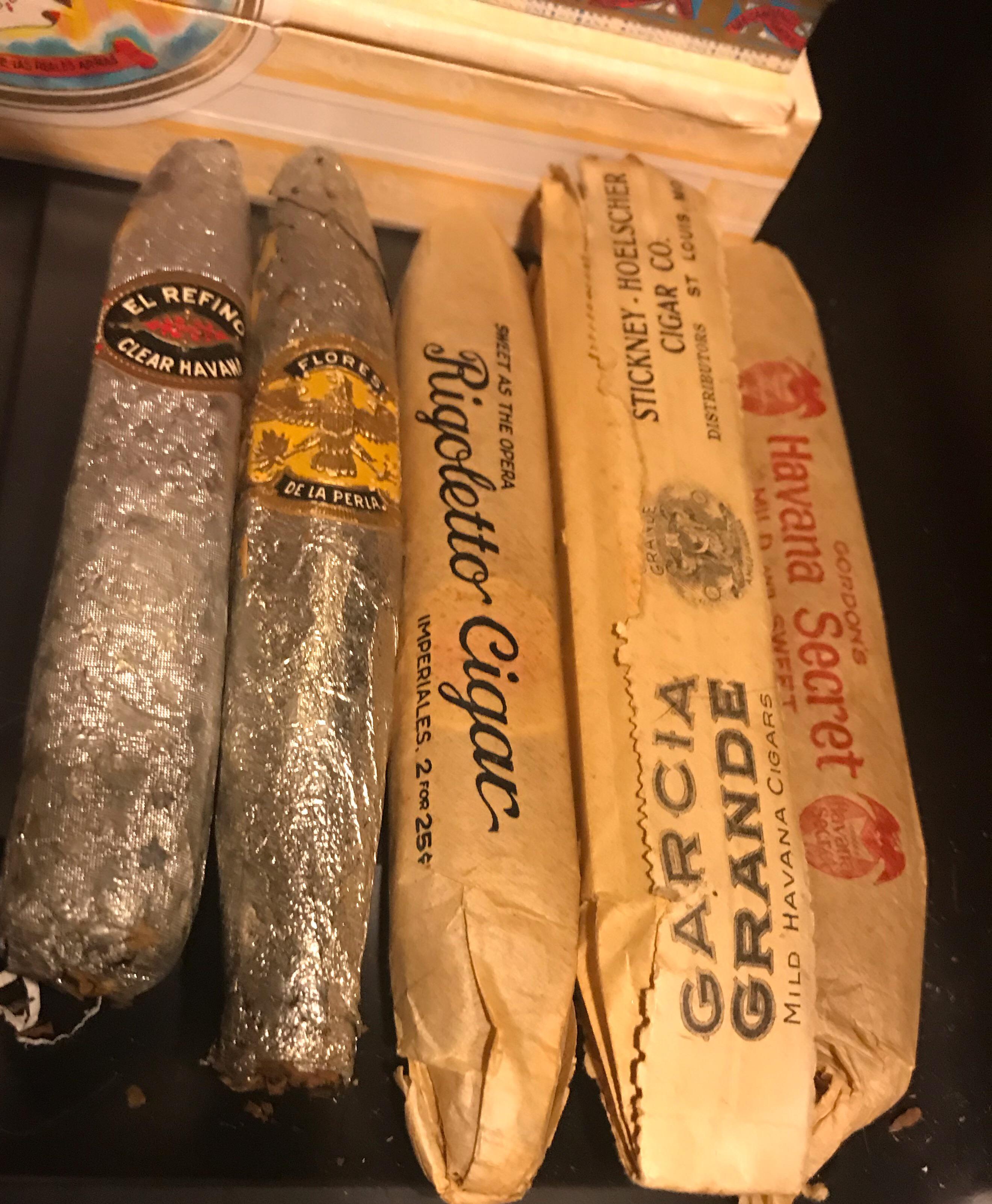 The oldest cigars I own. None are smokeable they disintegrate upon