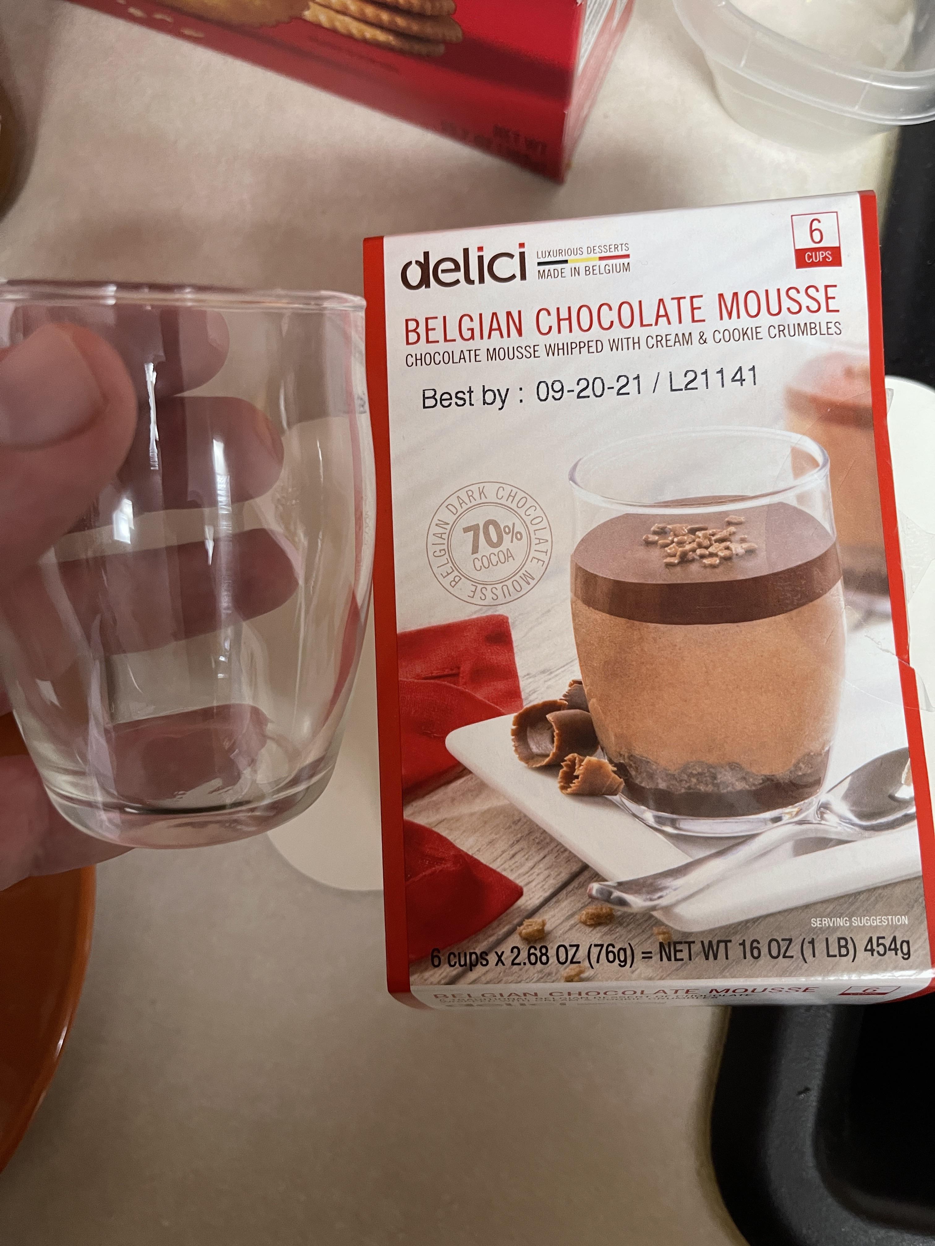 My Costco is selling these mousse cups…the actual glasses are real glass! 6 of them. 6 total