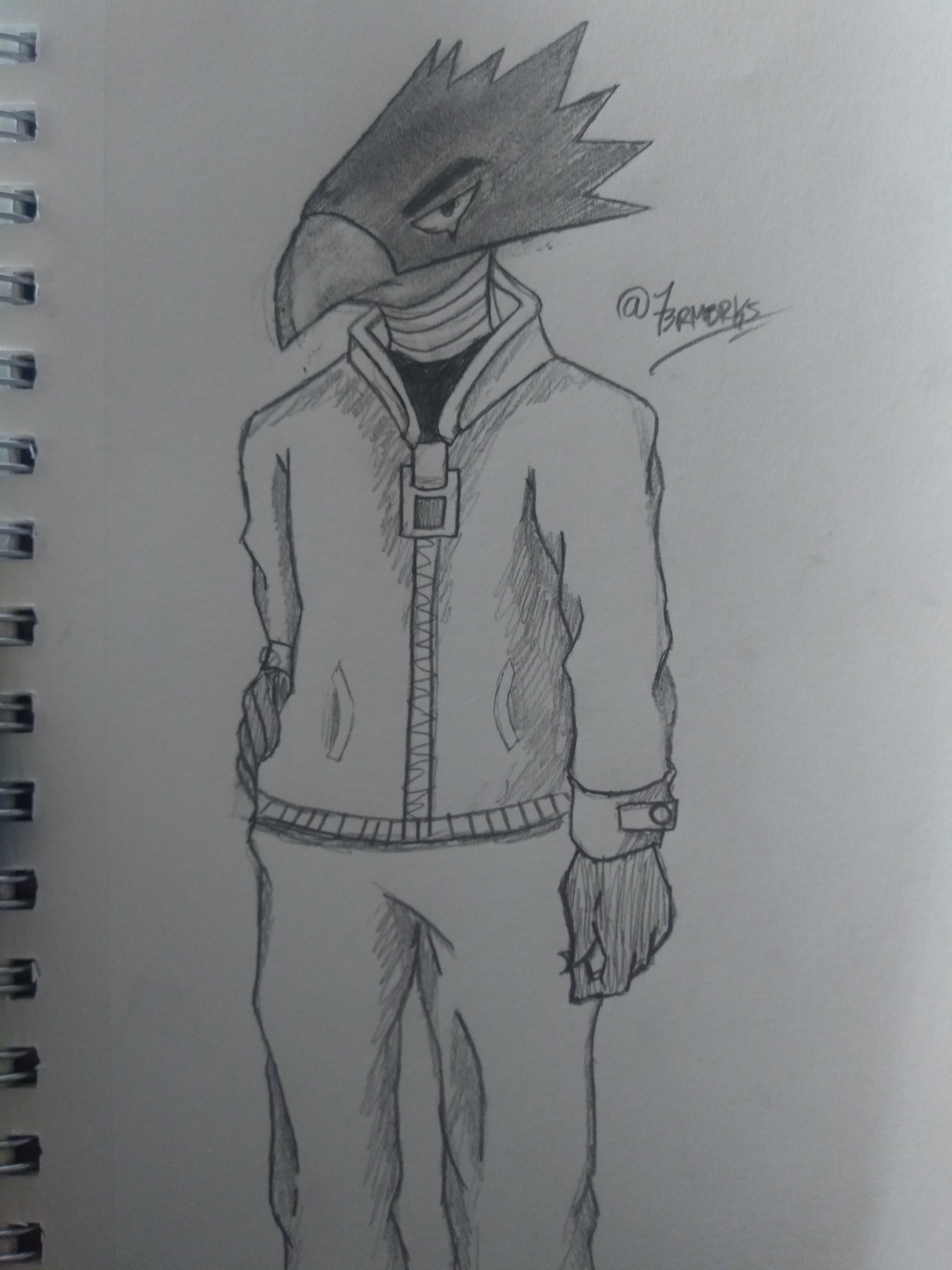 Crow but i made him look like tokoyami from My Hero Academia Brawlstars