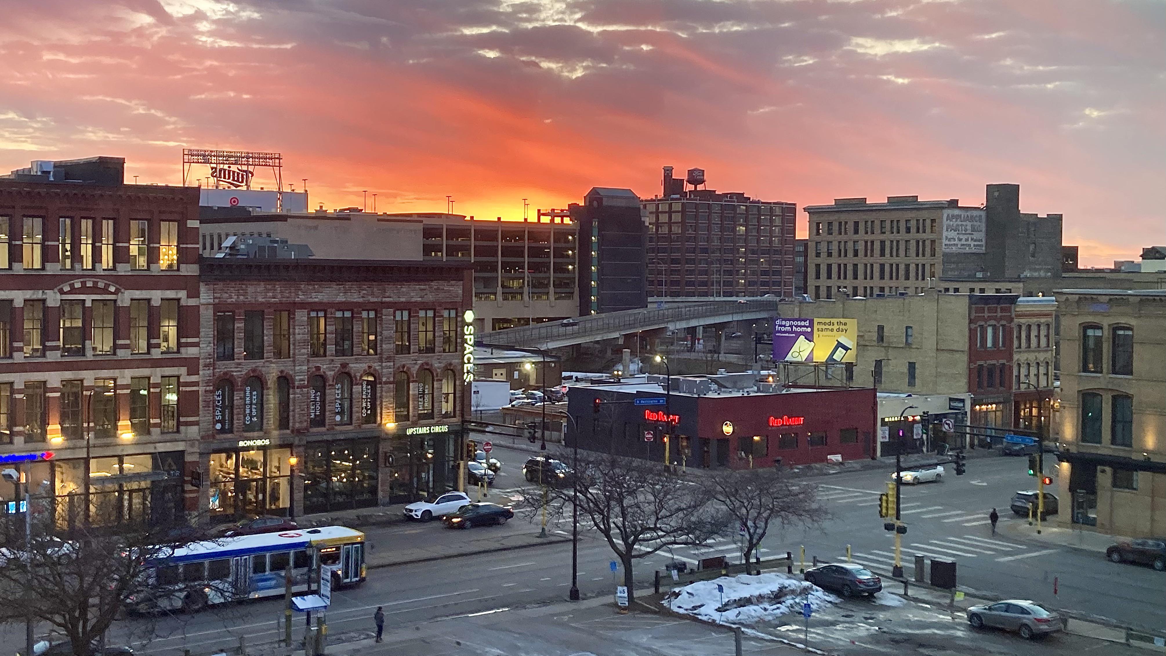 Sunset on Washington Ave r/Minneapolis