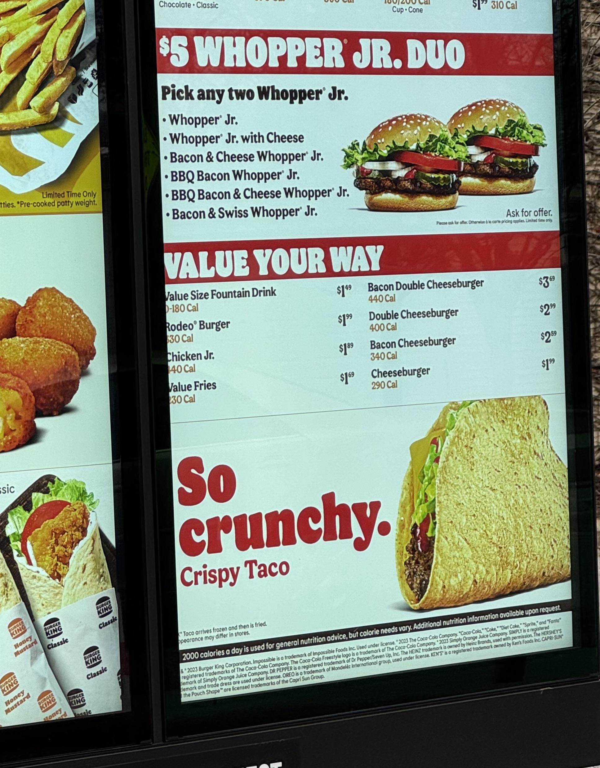 This one Burger King near me has Tacos (and has for years) r