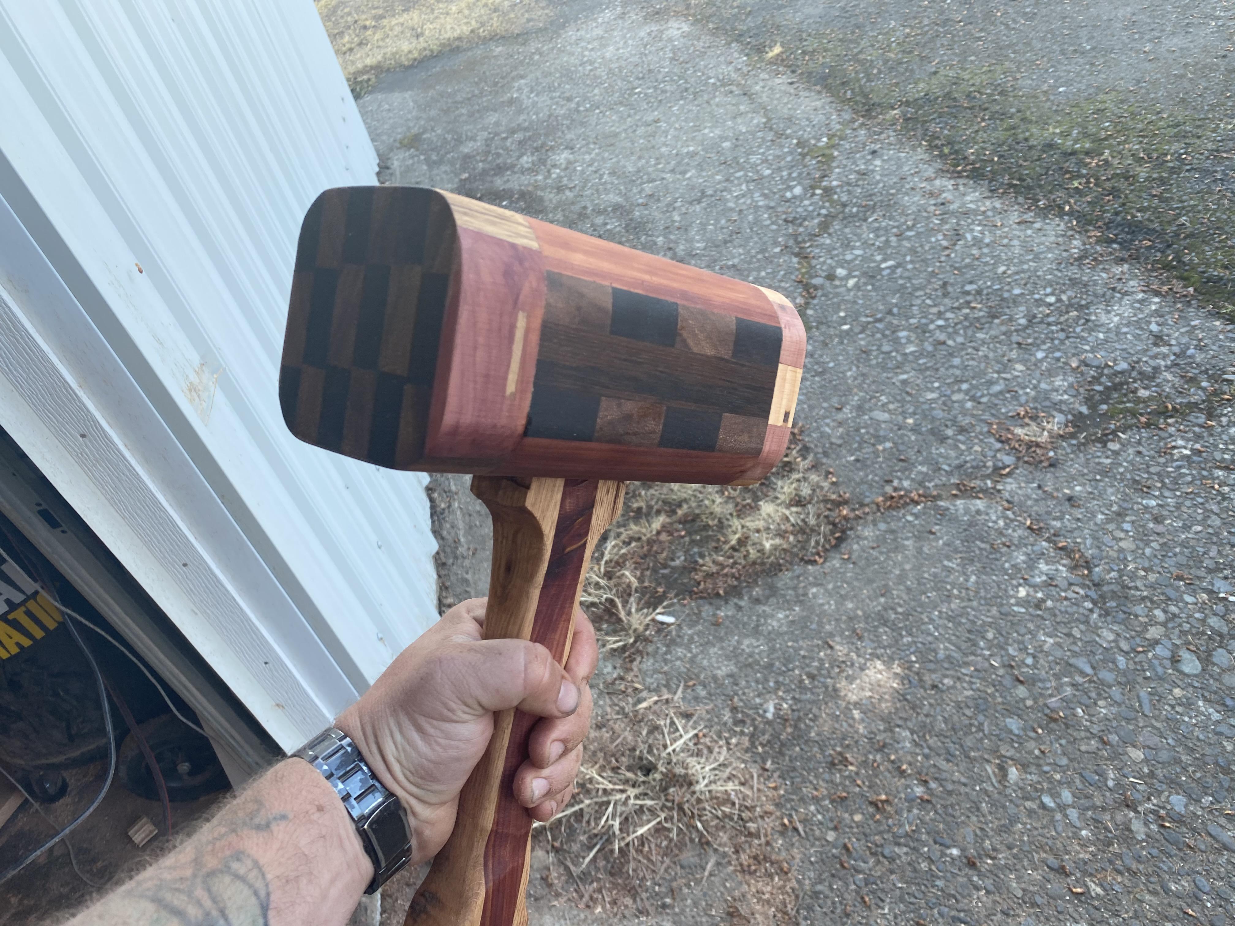 Yesterday I realized I needed a wooden mallet. So I made one from the