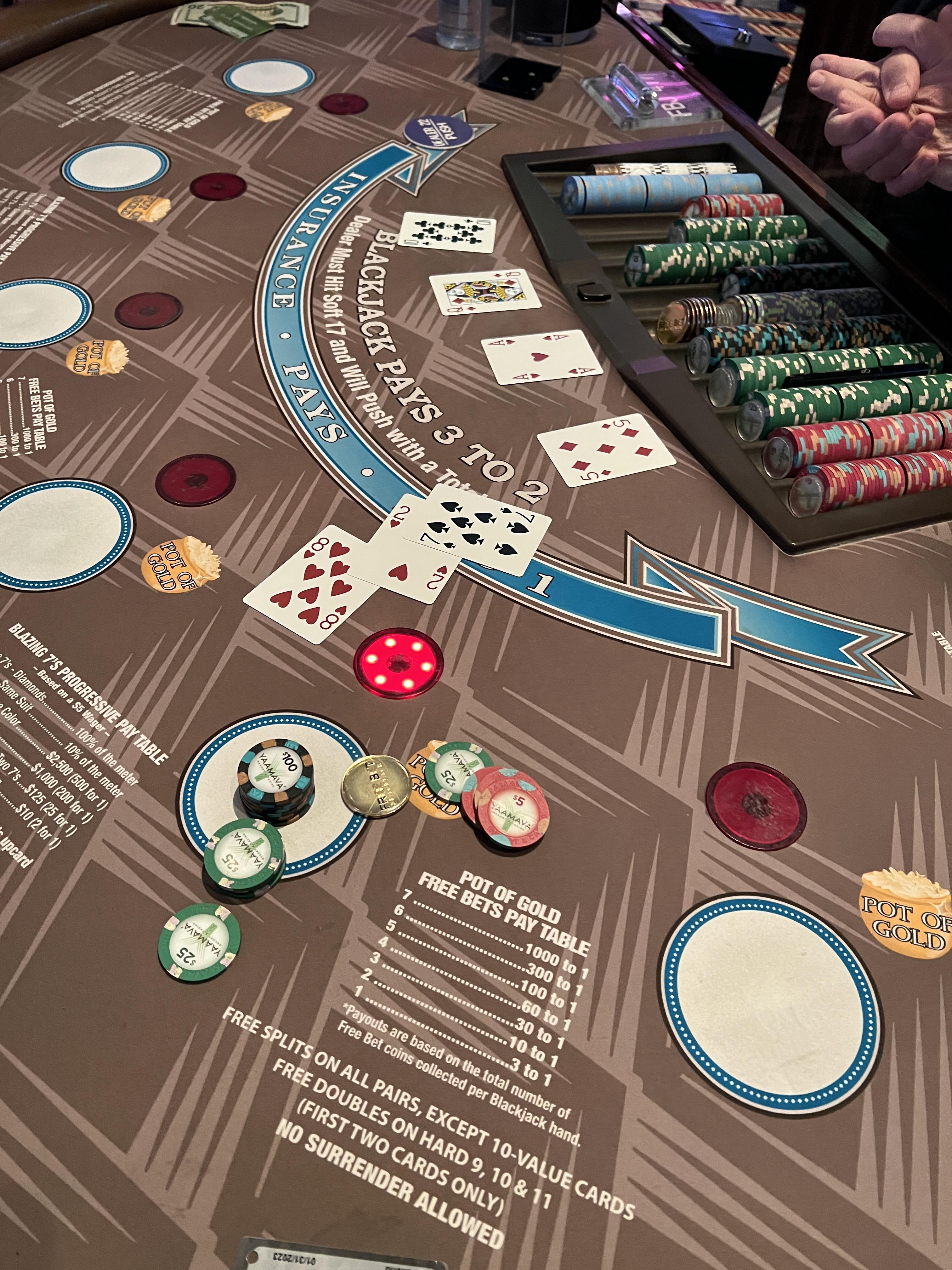 Free Bet BlackJack ALL IN. Free double and I won bonus bet. r/gambling