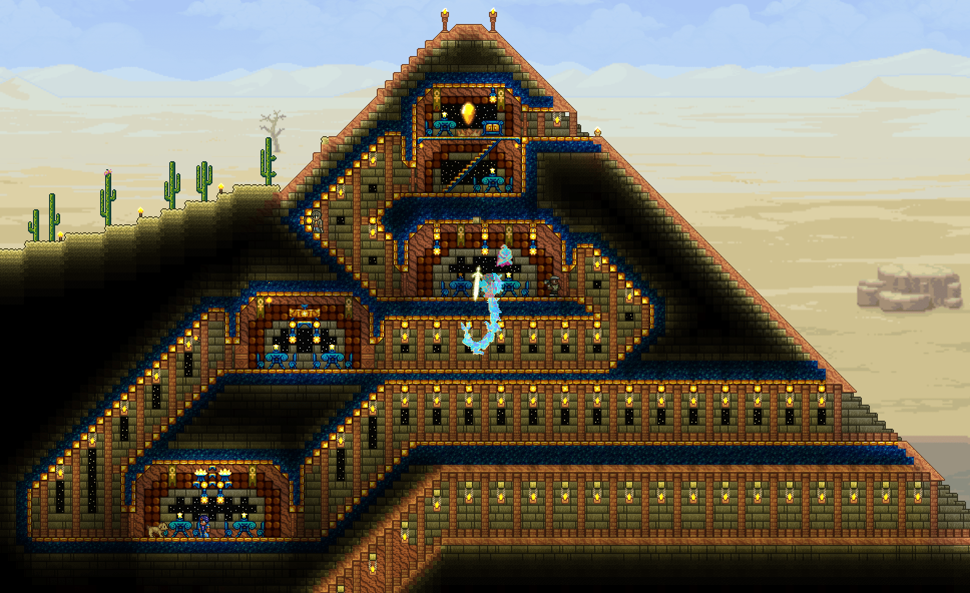 Me and my friends Pyramid Town! What do you guys think? r/Terraria