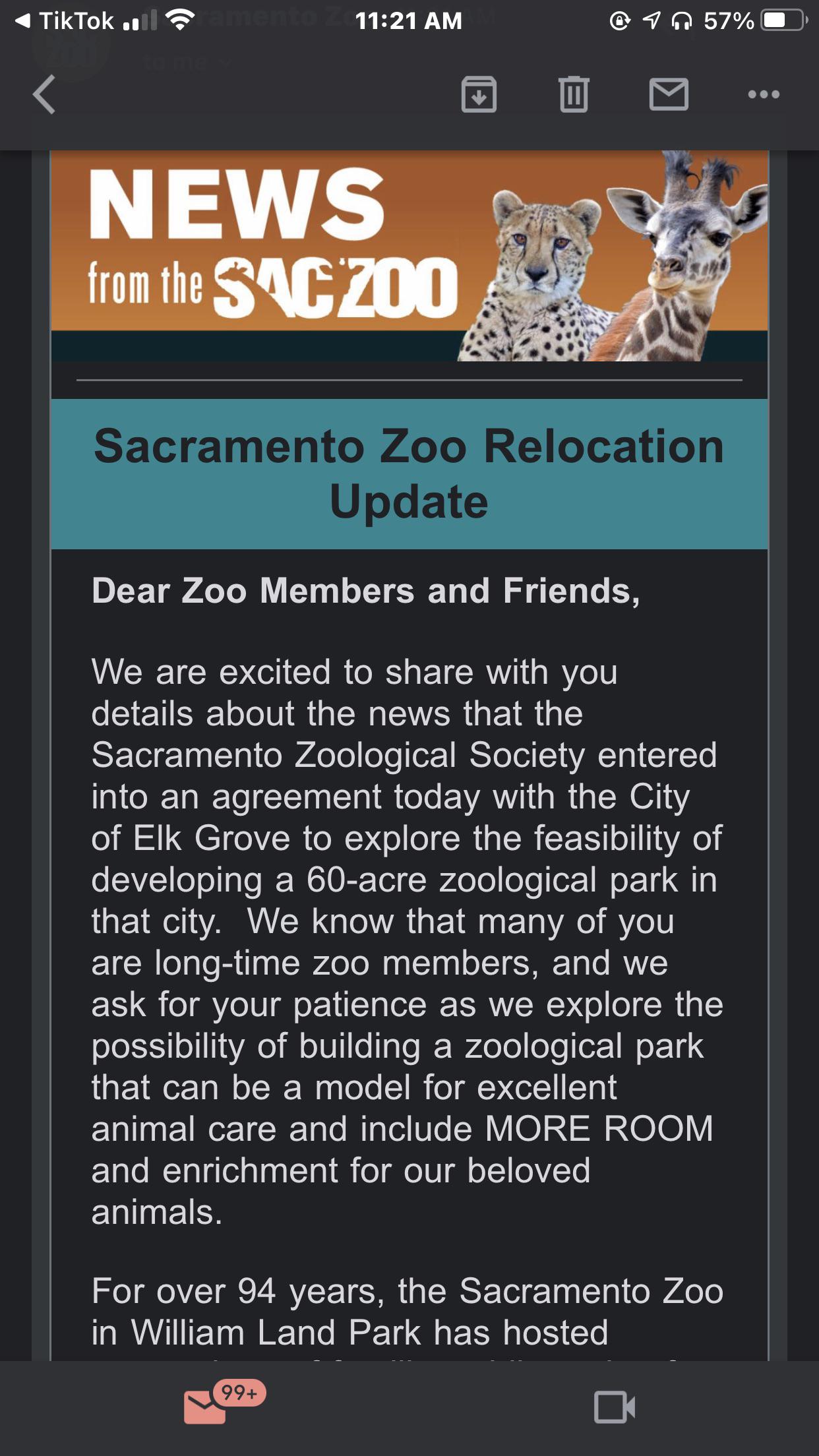 Sacramento Zoo is moving. r/Sacramento