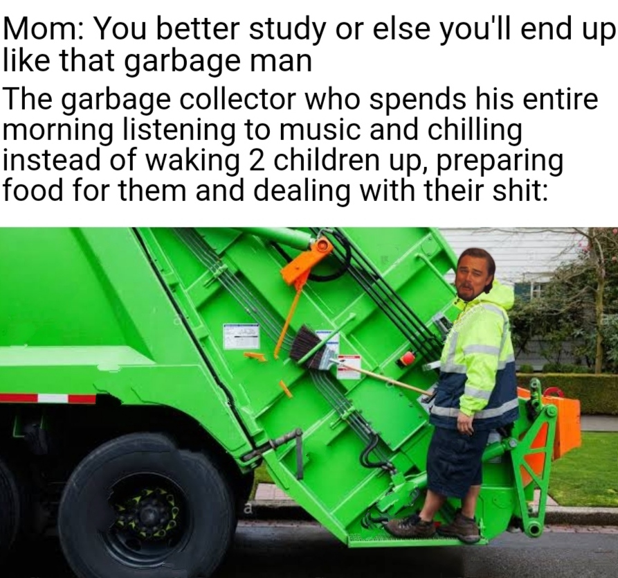 Who wouldn't mind being a garbage collector? r/memes