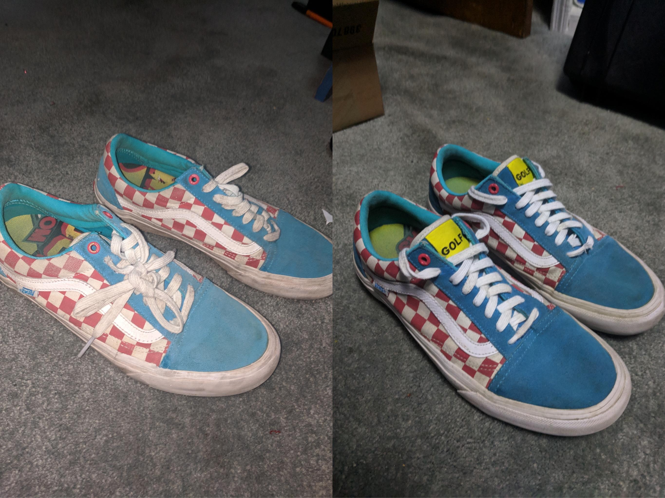 bought my first pair of golf wang vans for 35. first pic is when they