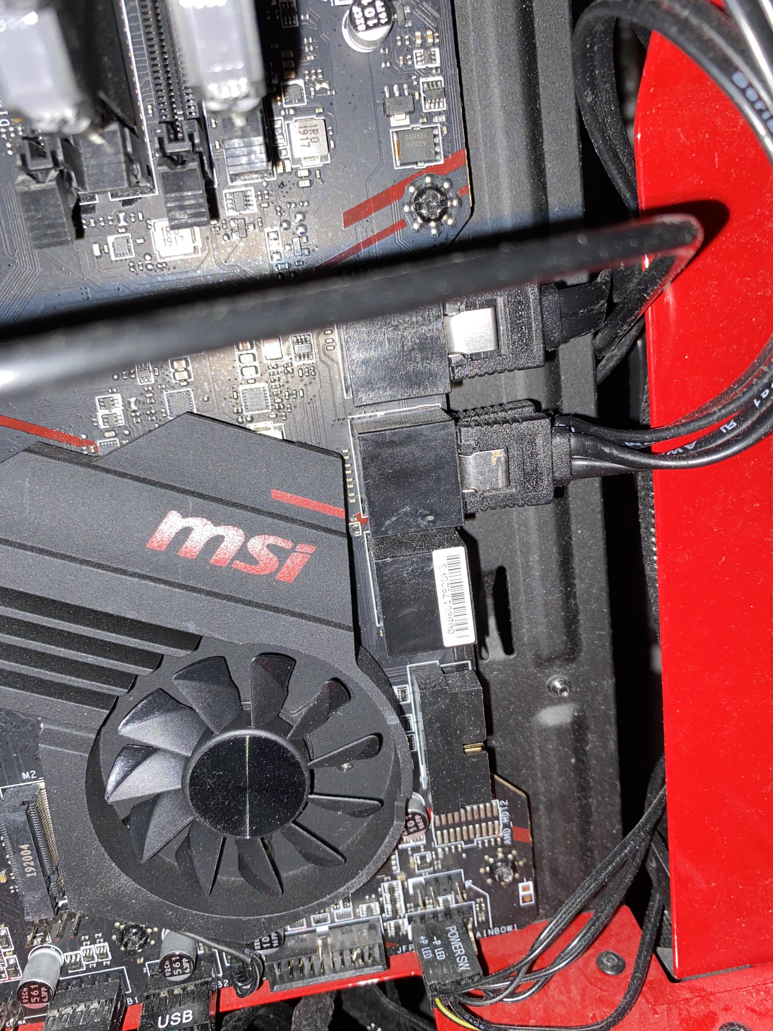 Sata ports blocking my gpu from fully getting inserted!(x570