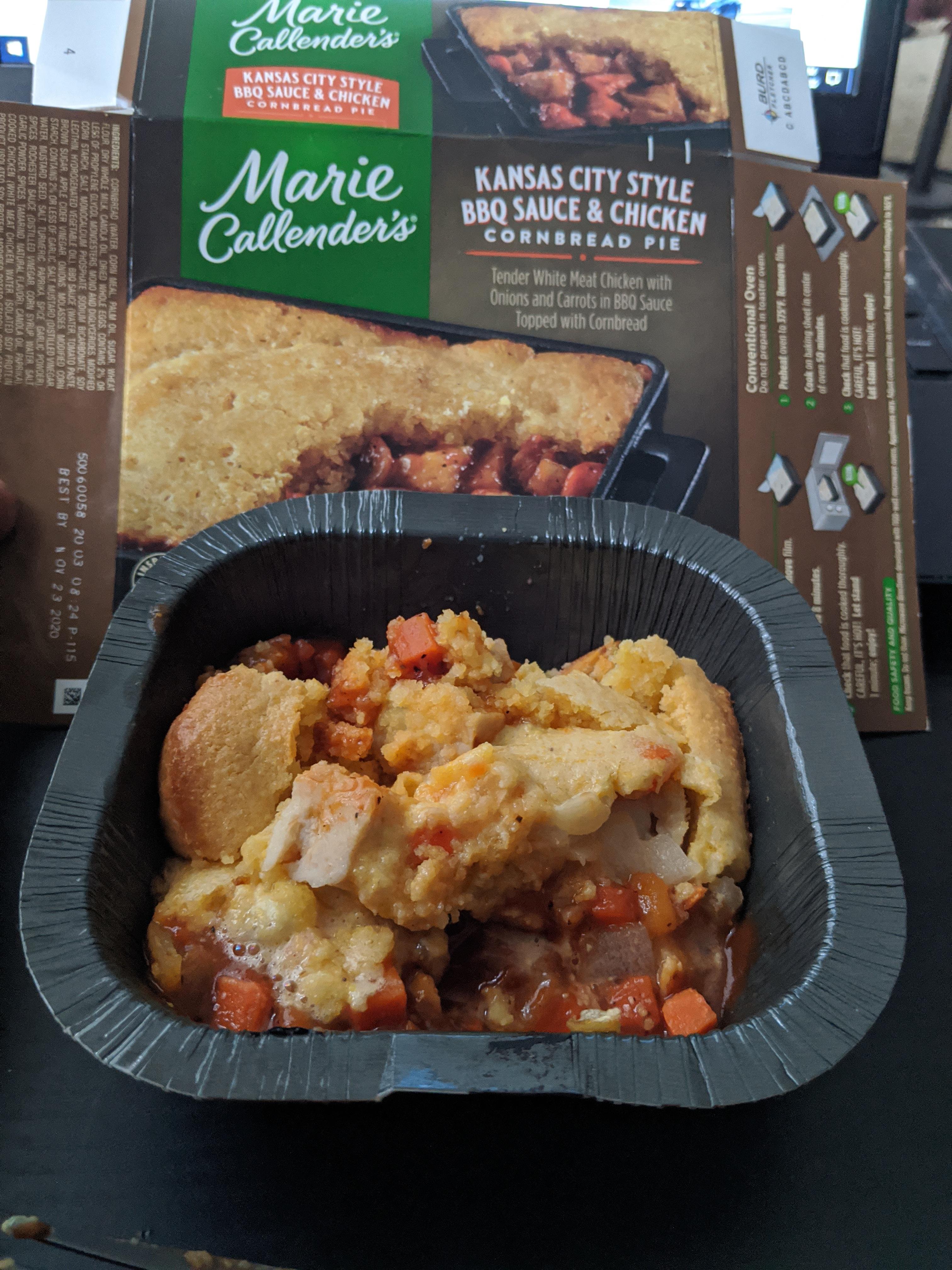 Marie Callender's Kansas City Style BBQ Sauce and Chicken Cornbread Pie