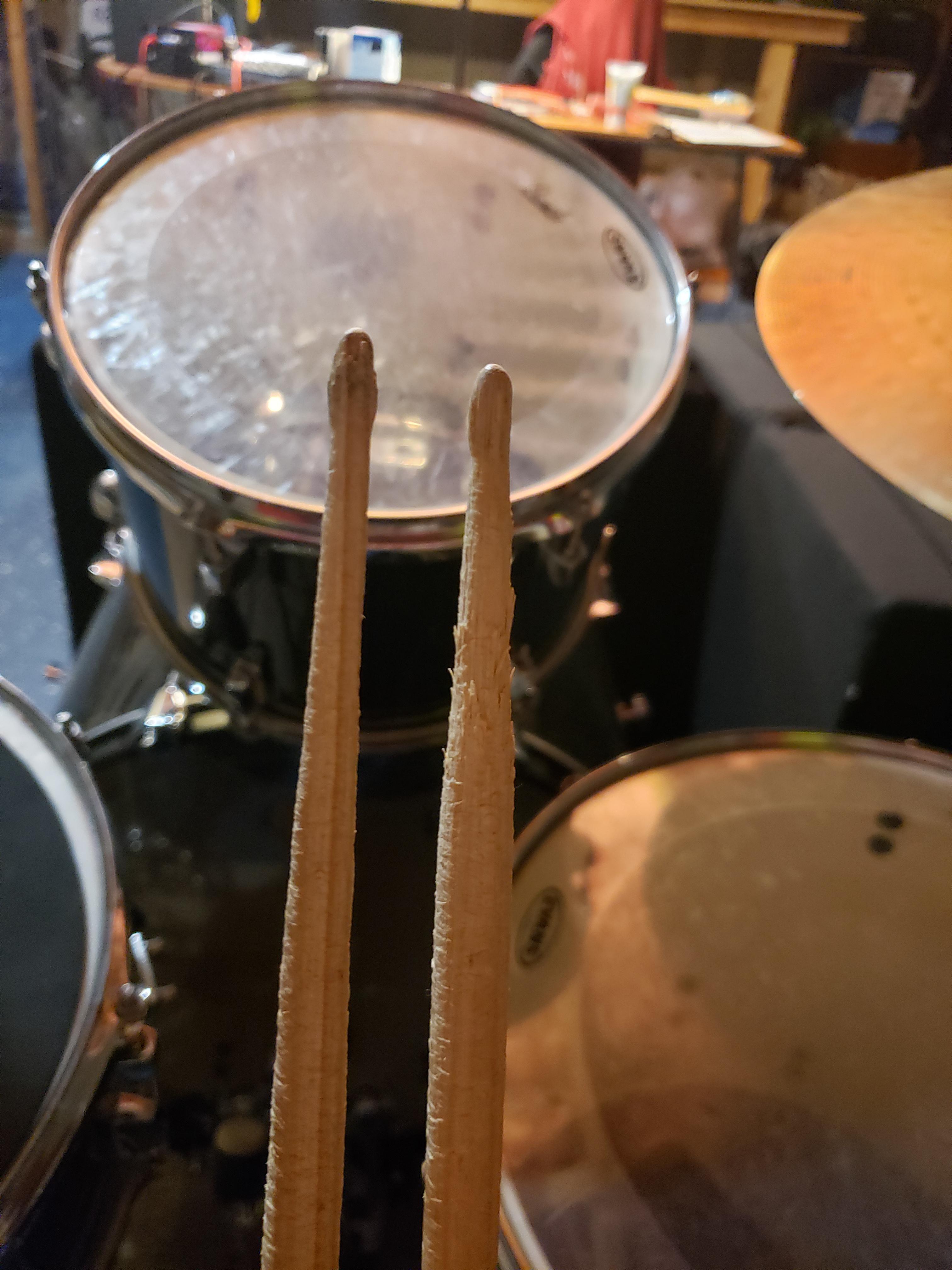 Stick Width Comparison. Left one got basically chiselled by the crash