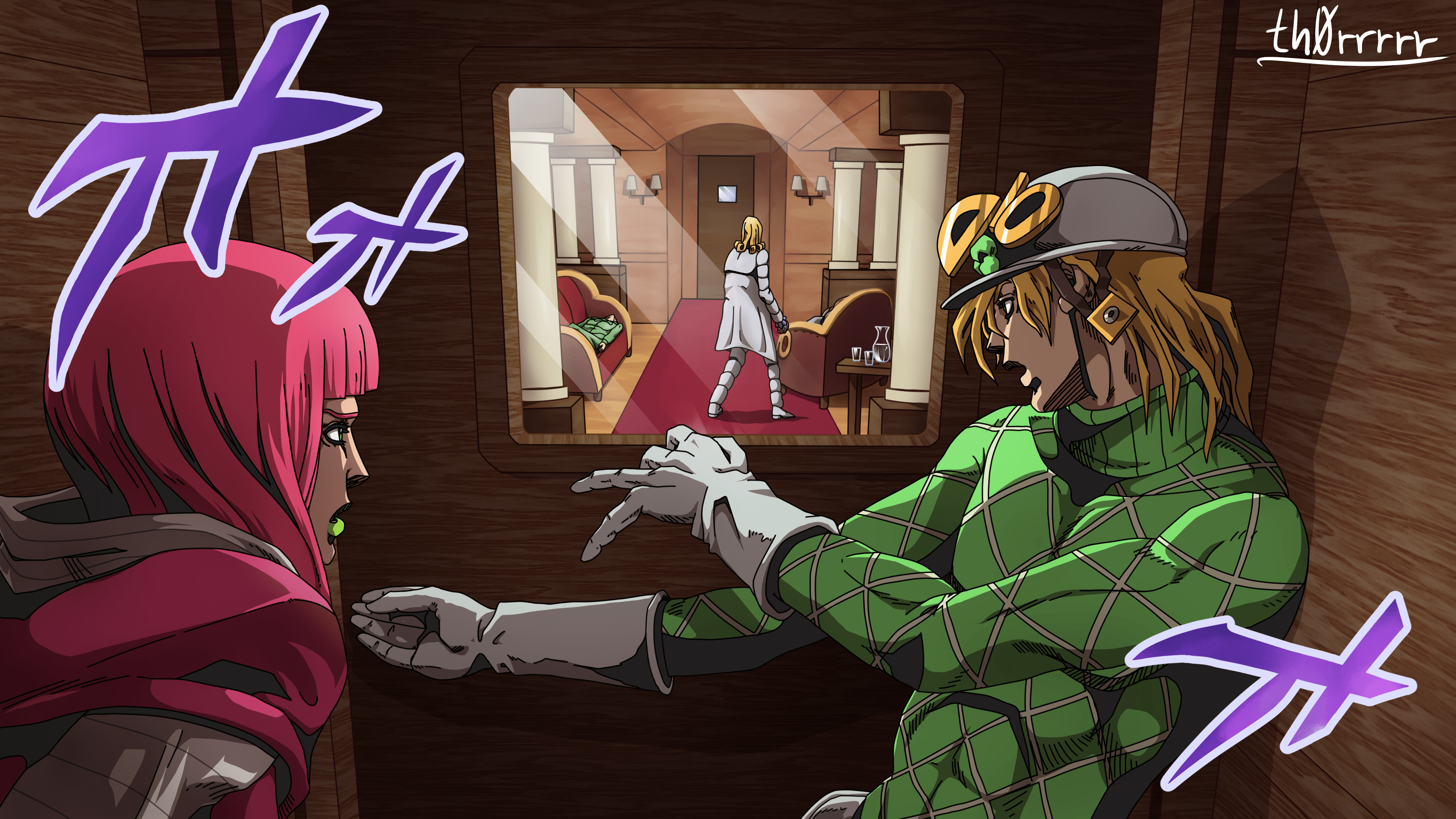 [Fanart] Diego and Hot Pants attacking the President (anime) r/StardustCrusaders