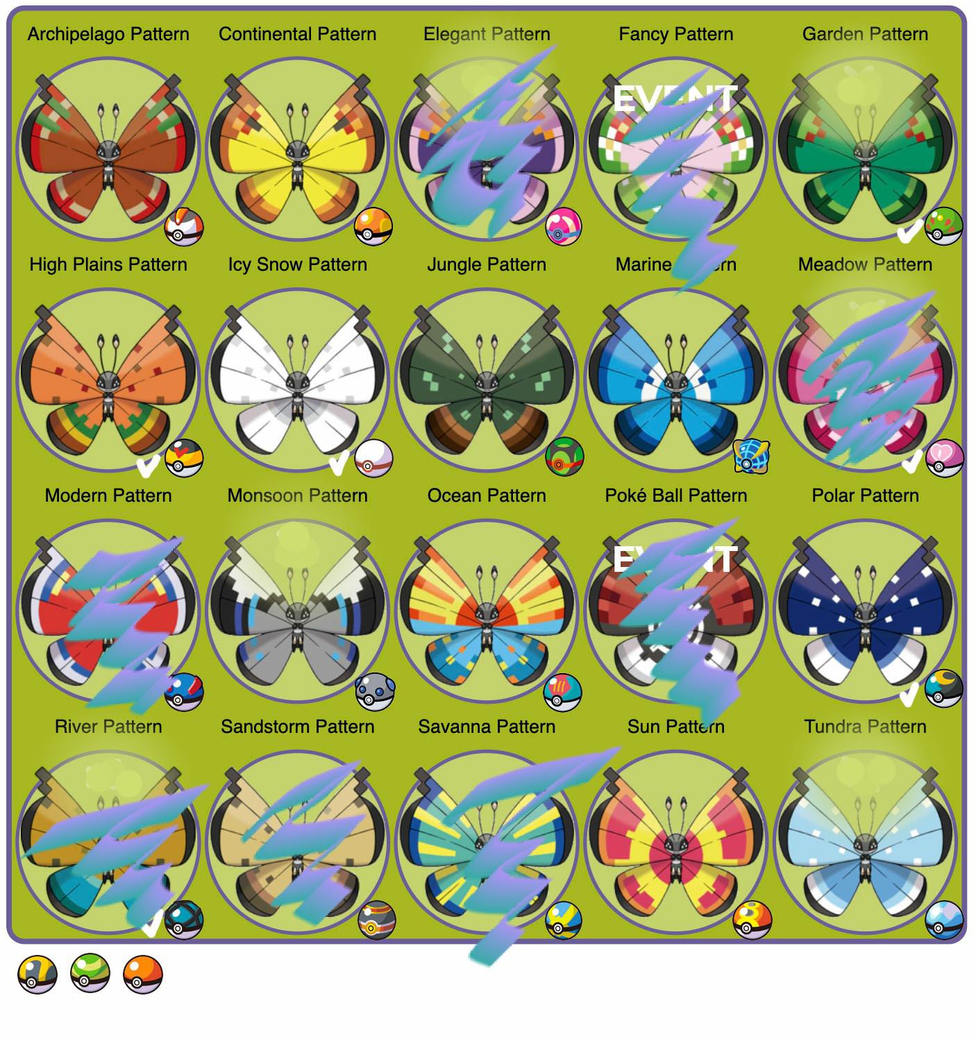 Japan Vivillon Patterns