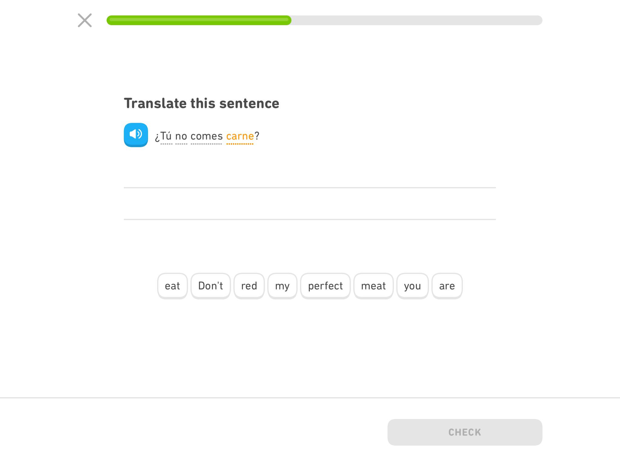 I hate this, having to move around the words is so inefficient, especially if they are in the