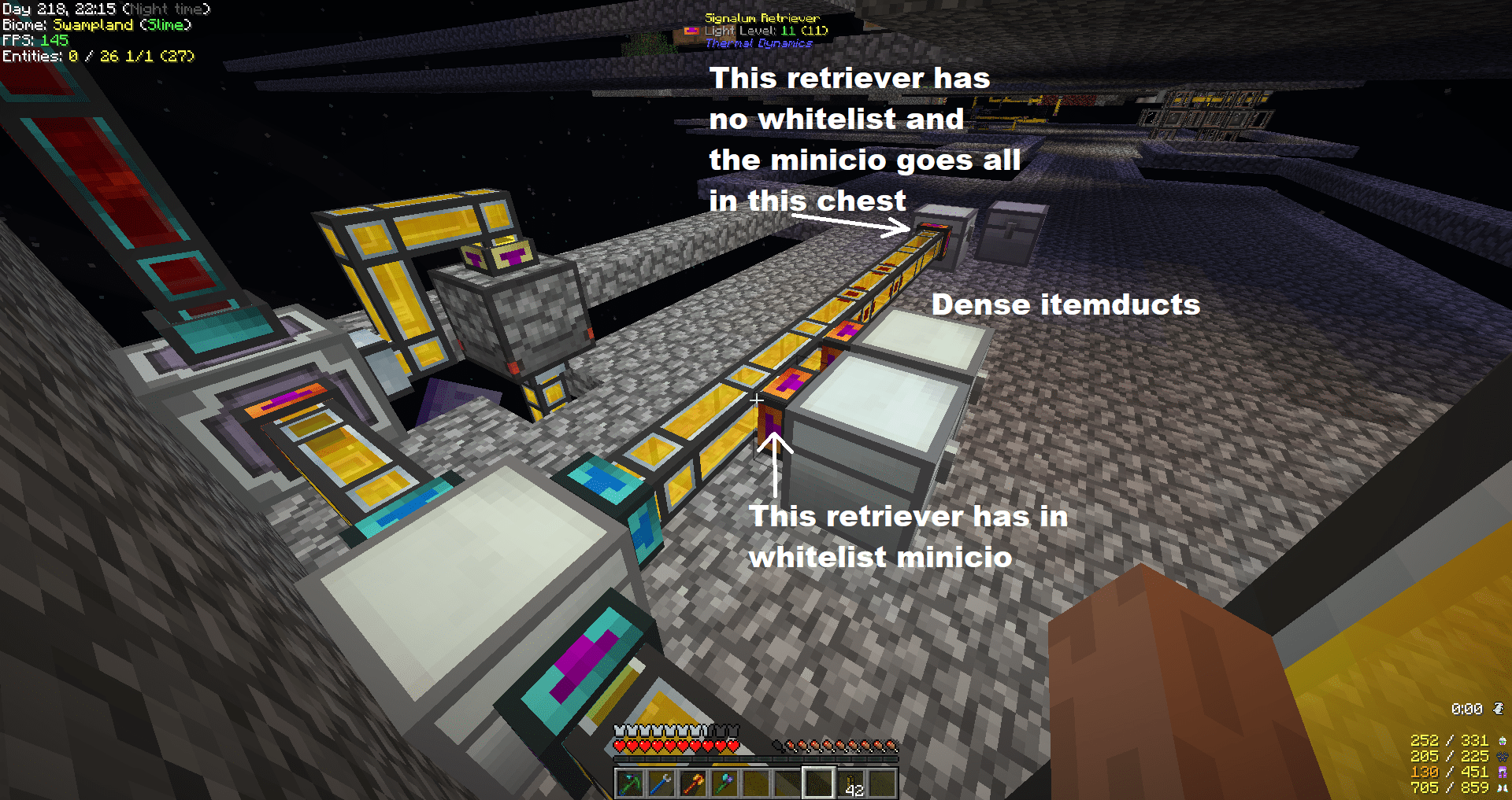 So I am trying to do a sorting system with Thermal Expansion's