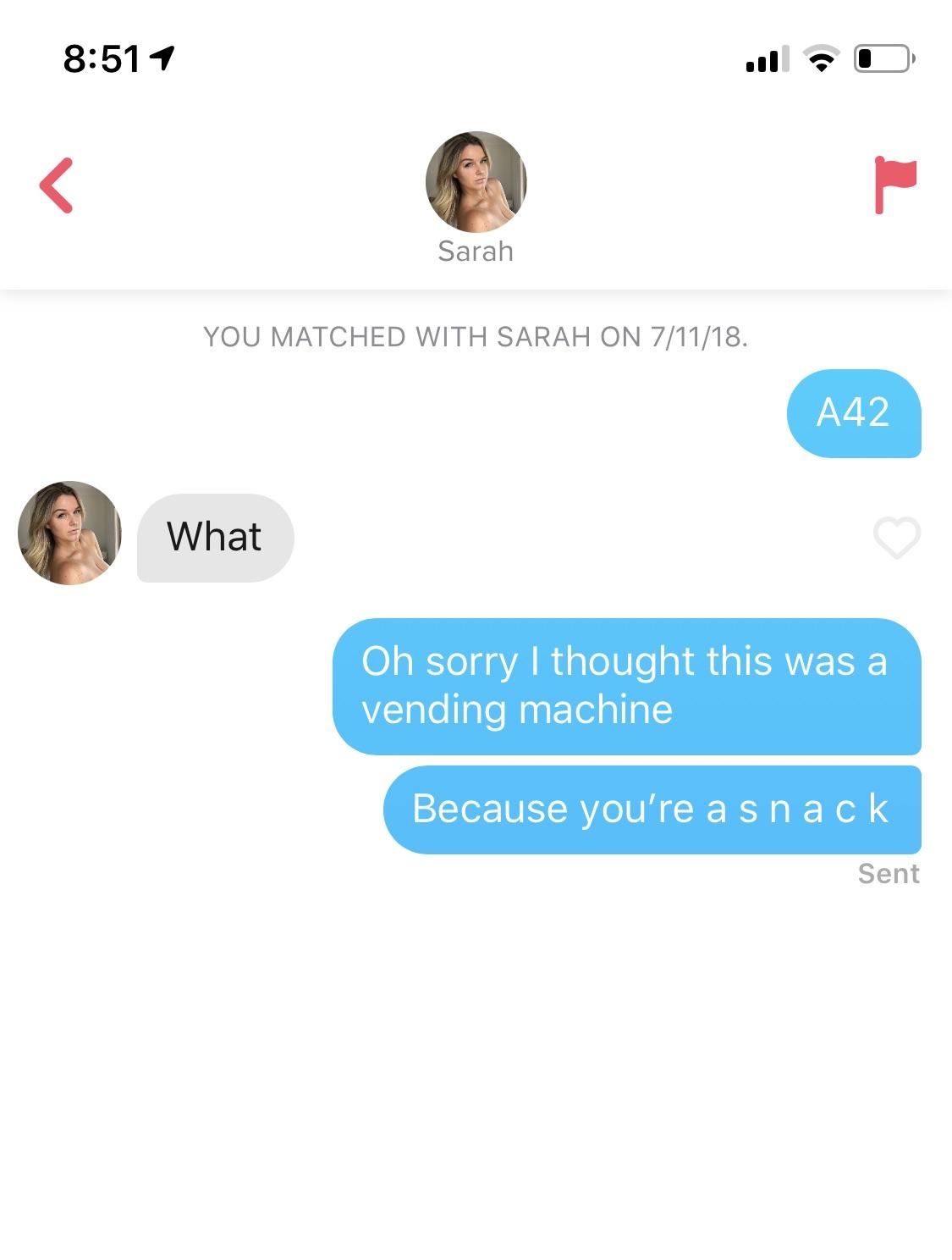 What’s you’re favourite vending machine snack? r/Tinder