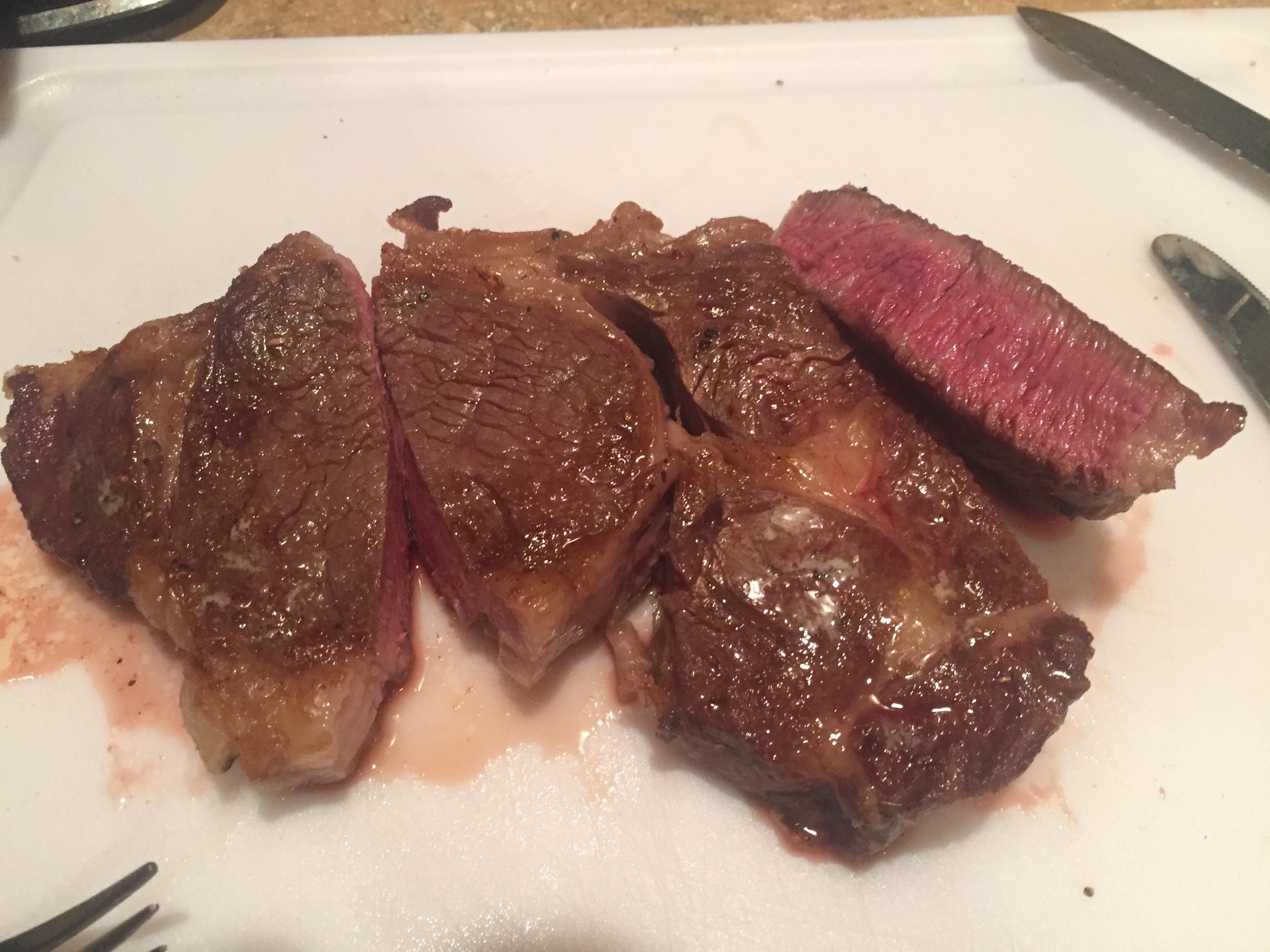 Sous vide rib eye cooked at 129 F r/steak
