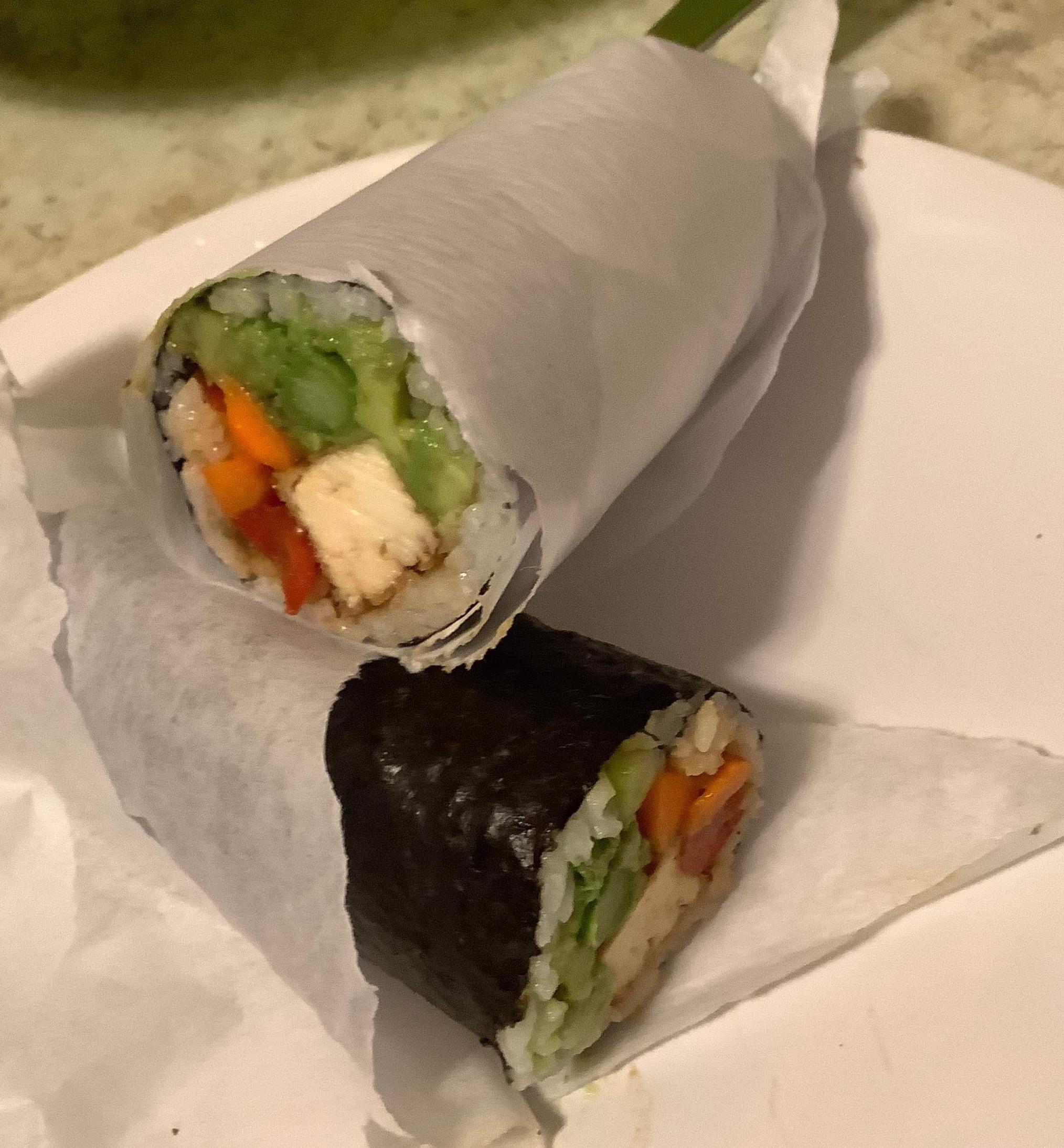 Half assed sushi “Burrito” rolls. It’s a quick recipe and gets tons of