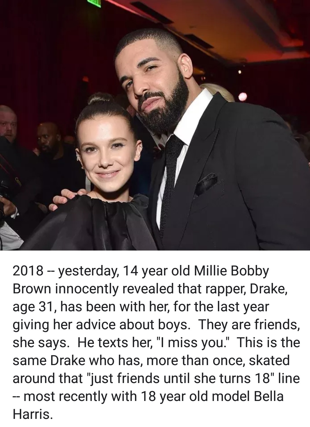 Allegations of Drake grooming minors (including Eleven from Stranger