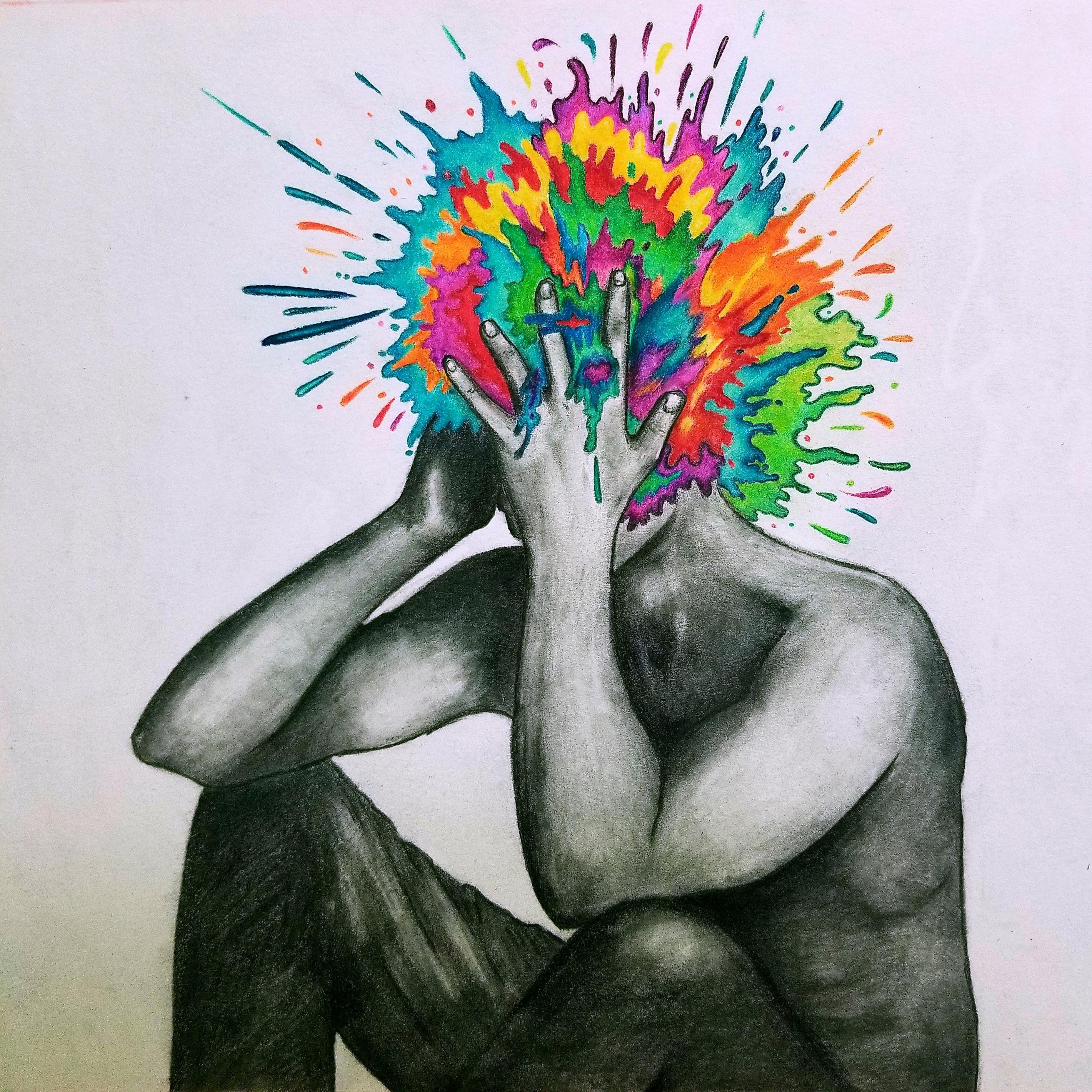 MELTDOWN, Graphite & Colored Pencil, 8x10 Art
