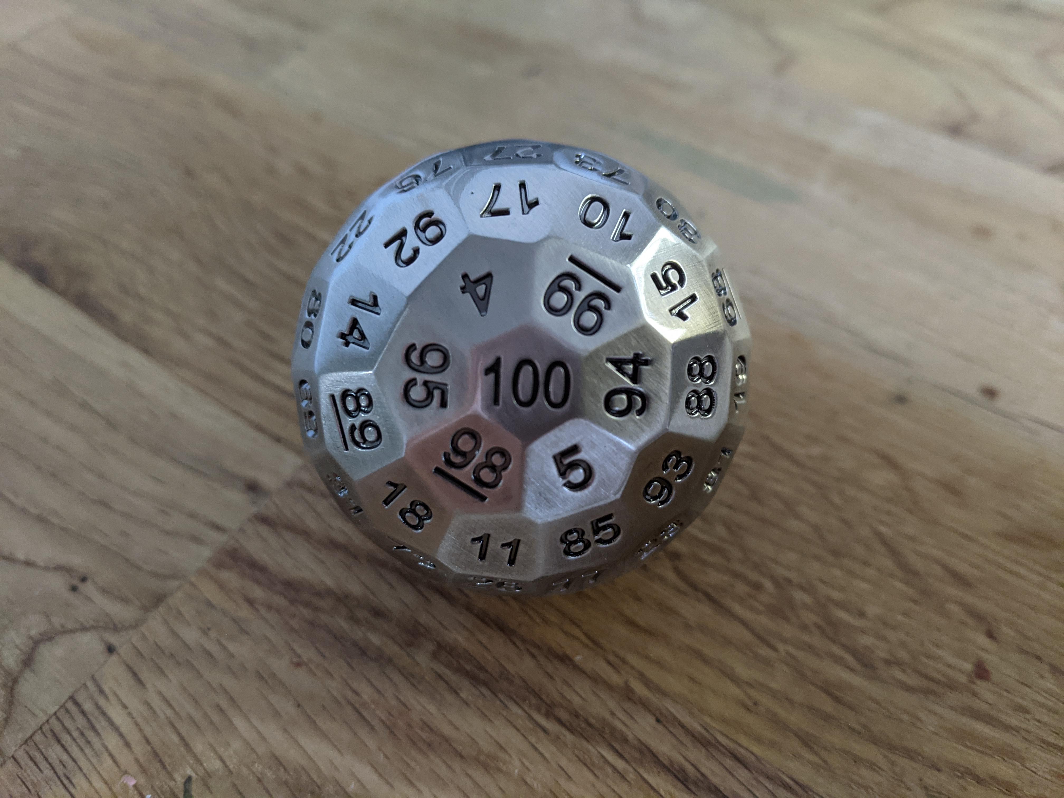 Call that a d100? THIS is a d100! 1lb "Cannonball" from The Dice Shop
