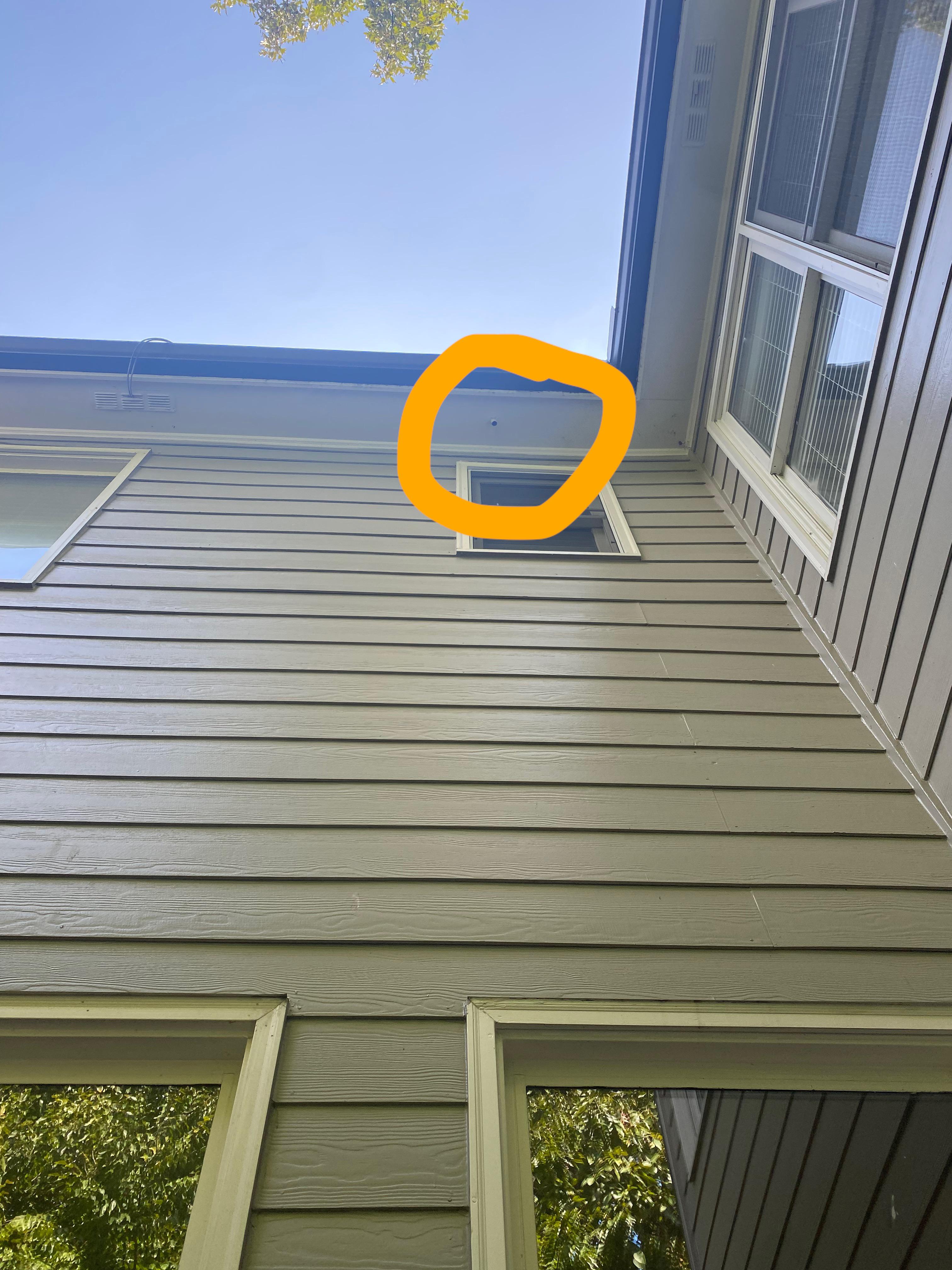 Hole beneath eave dripping water fairly consistently. It this a condensation line for attic HVAC