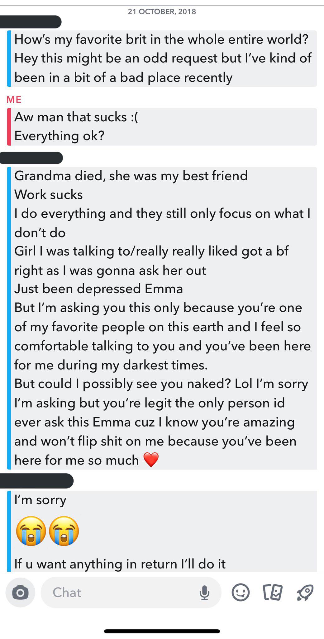 Down horrendously bad r/downbad