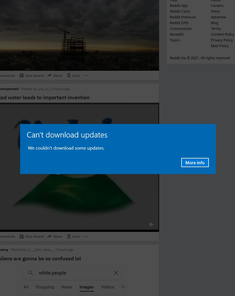Can't continue browsing, can't close window r/assholedesign