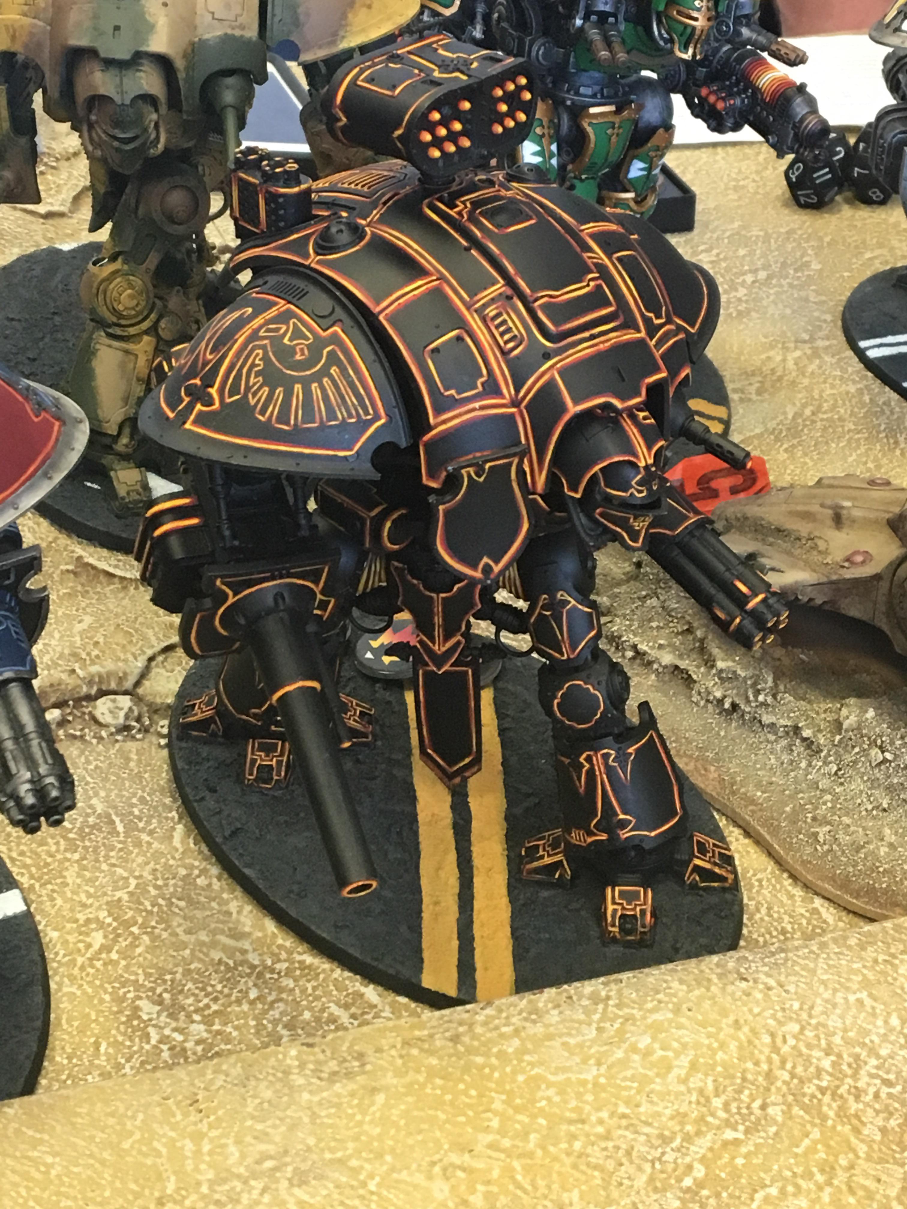 Saw this Knight in a Game, hell of an awesome paint scheme r/Warhammer