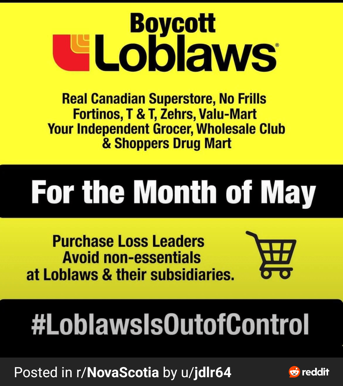 Daily Reminder to Boycott Lob Roblaws! r/NovaScotia