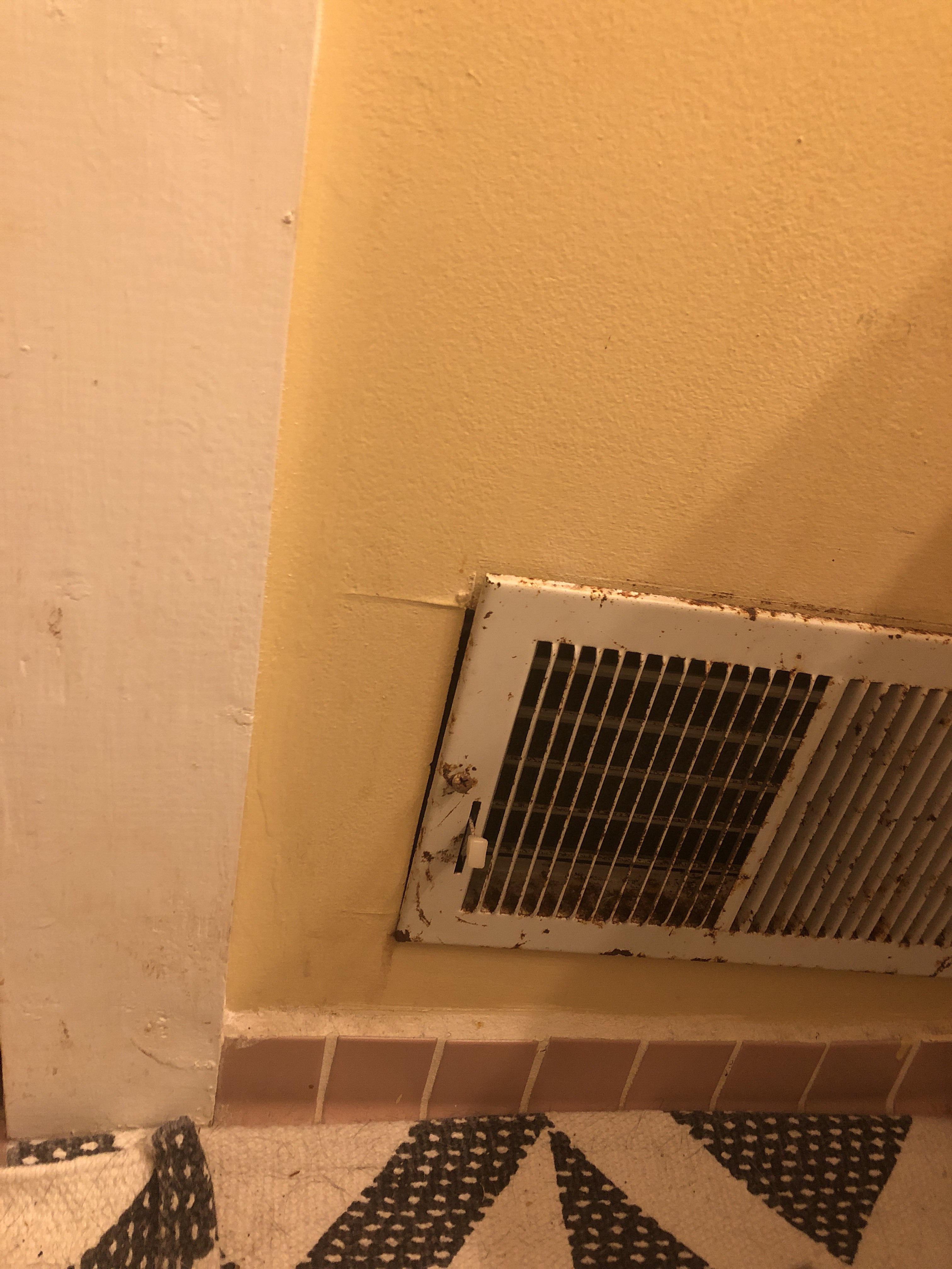 My bathroom air vent is broken and stuck slightly offcentered. No one