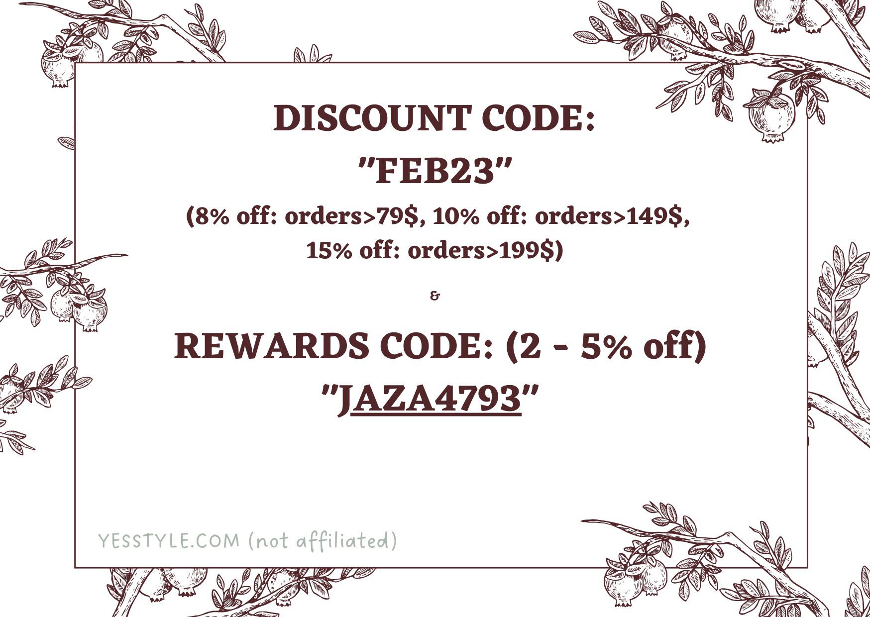 A brief affair with the spring fields > Discount code “FEB23” + rewards