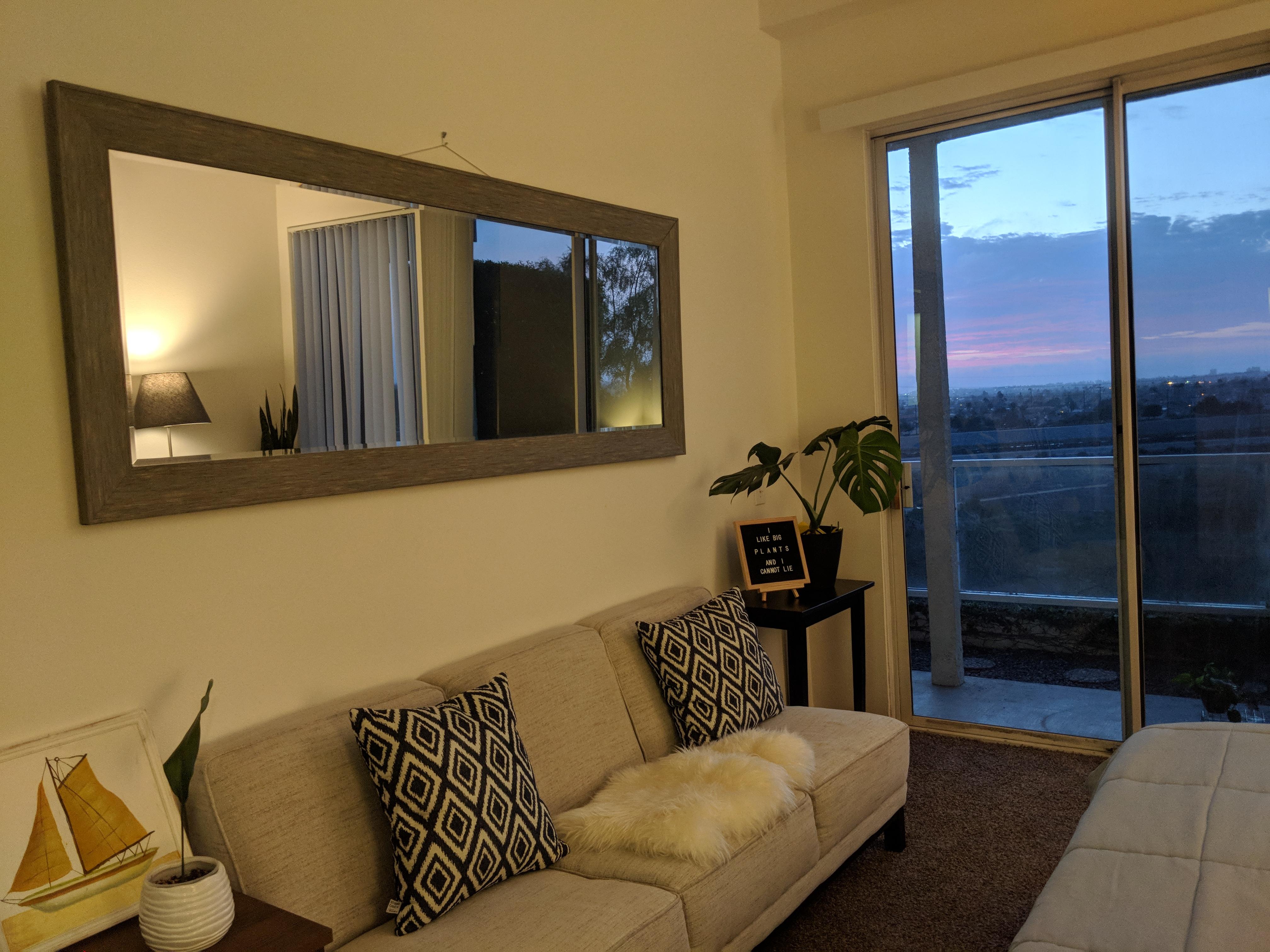 Really happy with the wall opposite my bed. Couch, side table, and