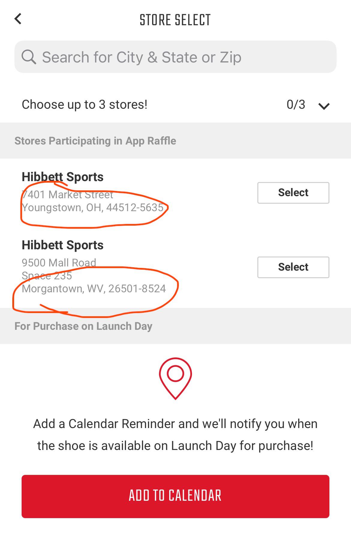 Hibbett sports has unfair raffle locations 😅 r/Sneakers