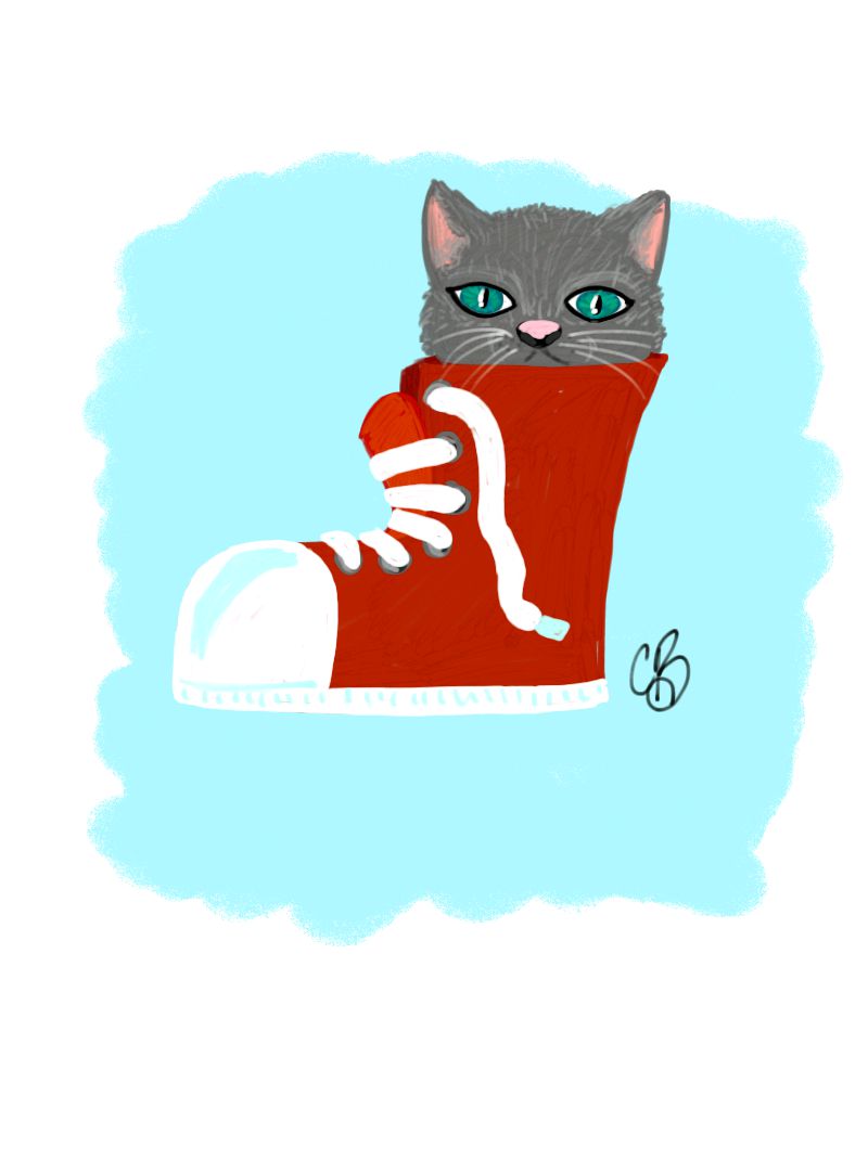 Kitten in a shoe r/doodles
